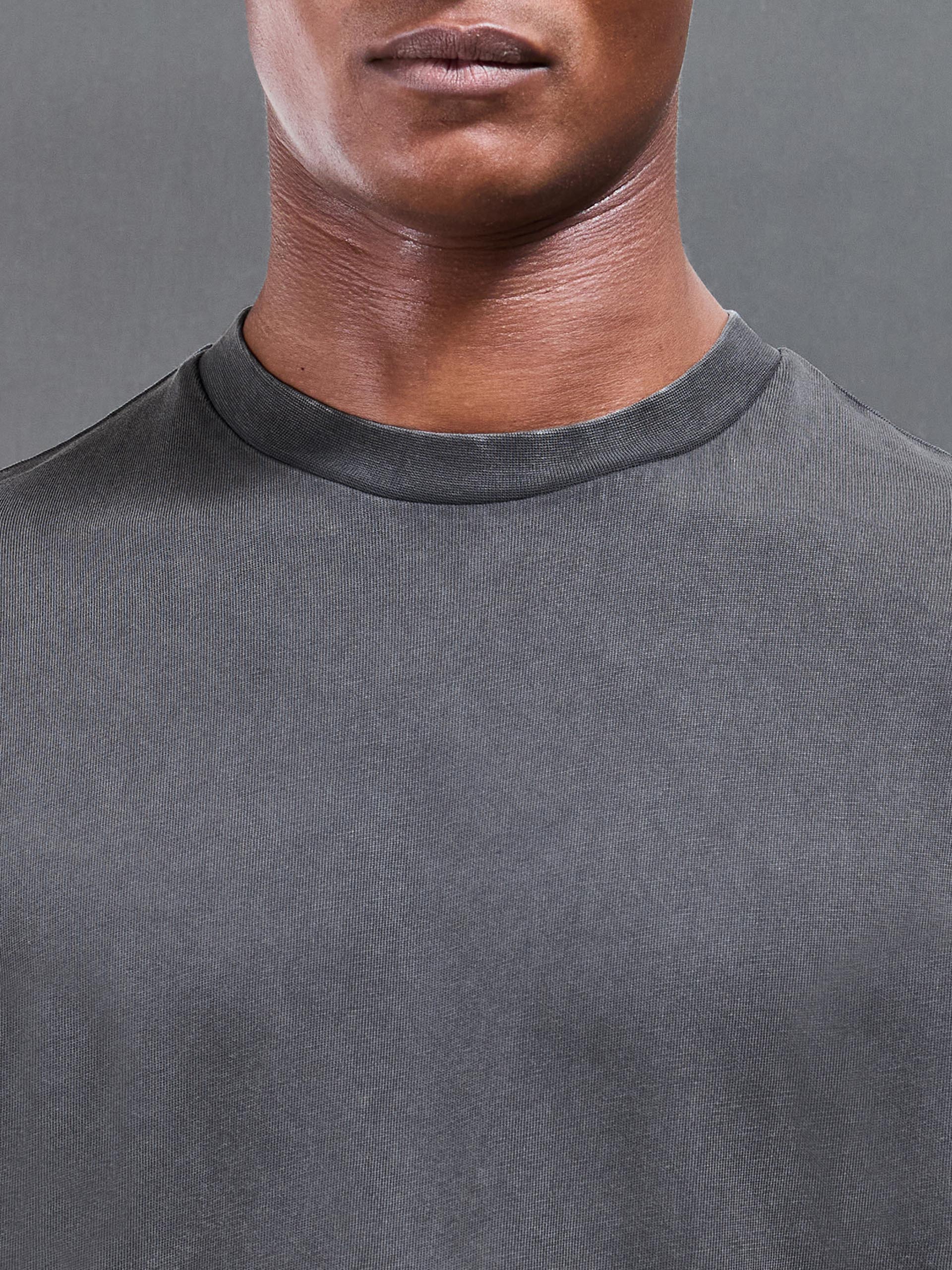 Relaxed Fit Garment Dye T-Shirt in Grey