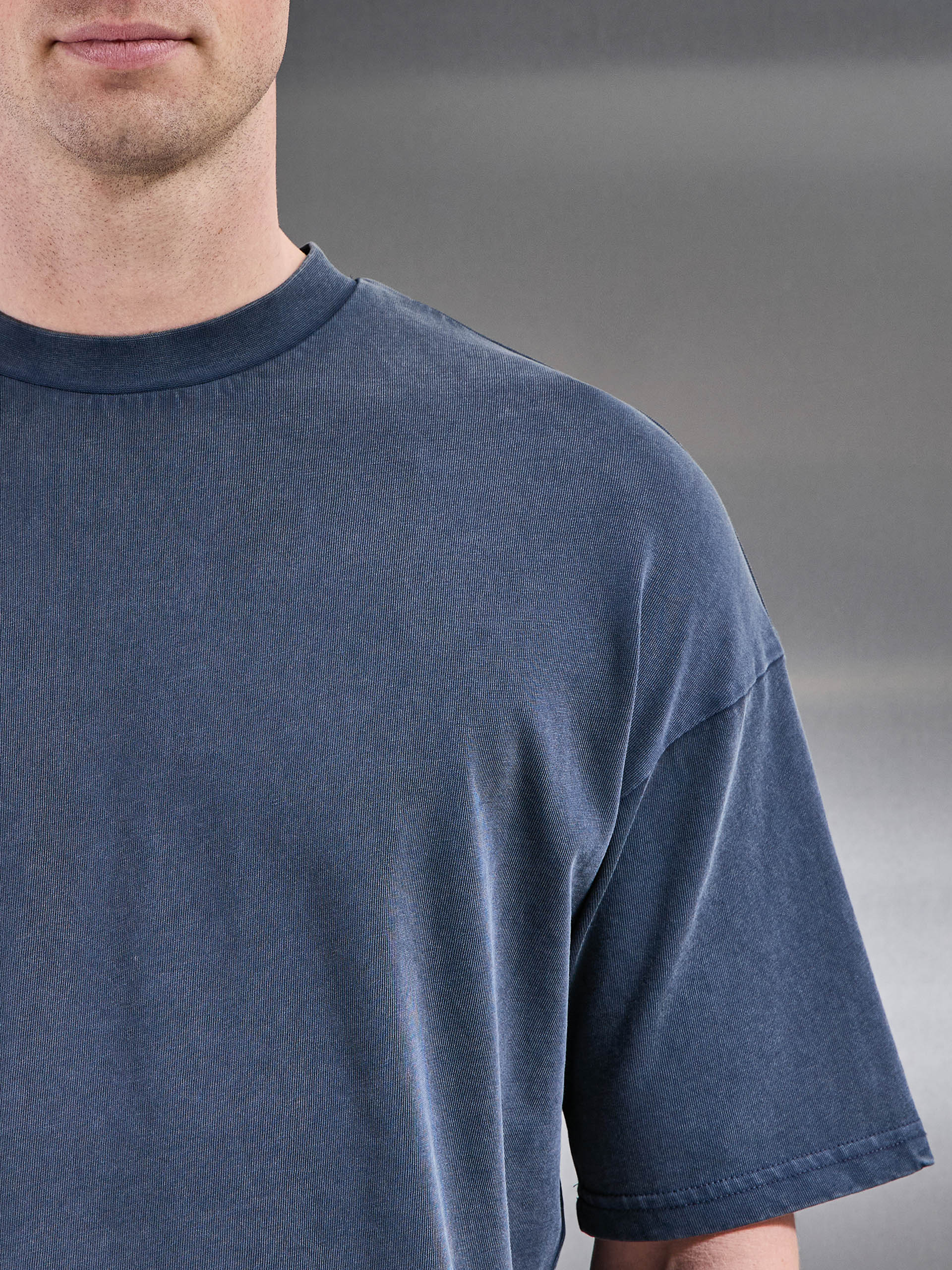 Relaxed Fit Garment Dye T-Shirt in Navy