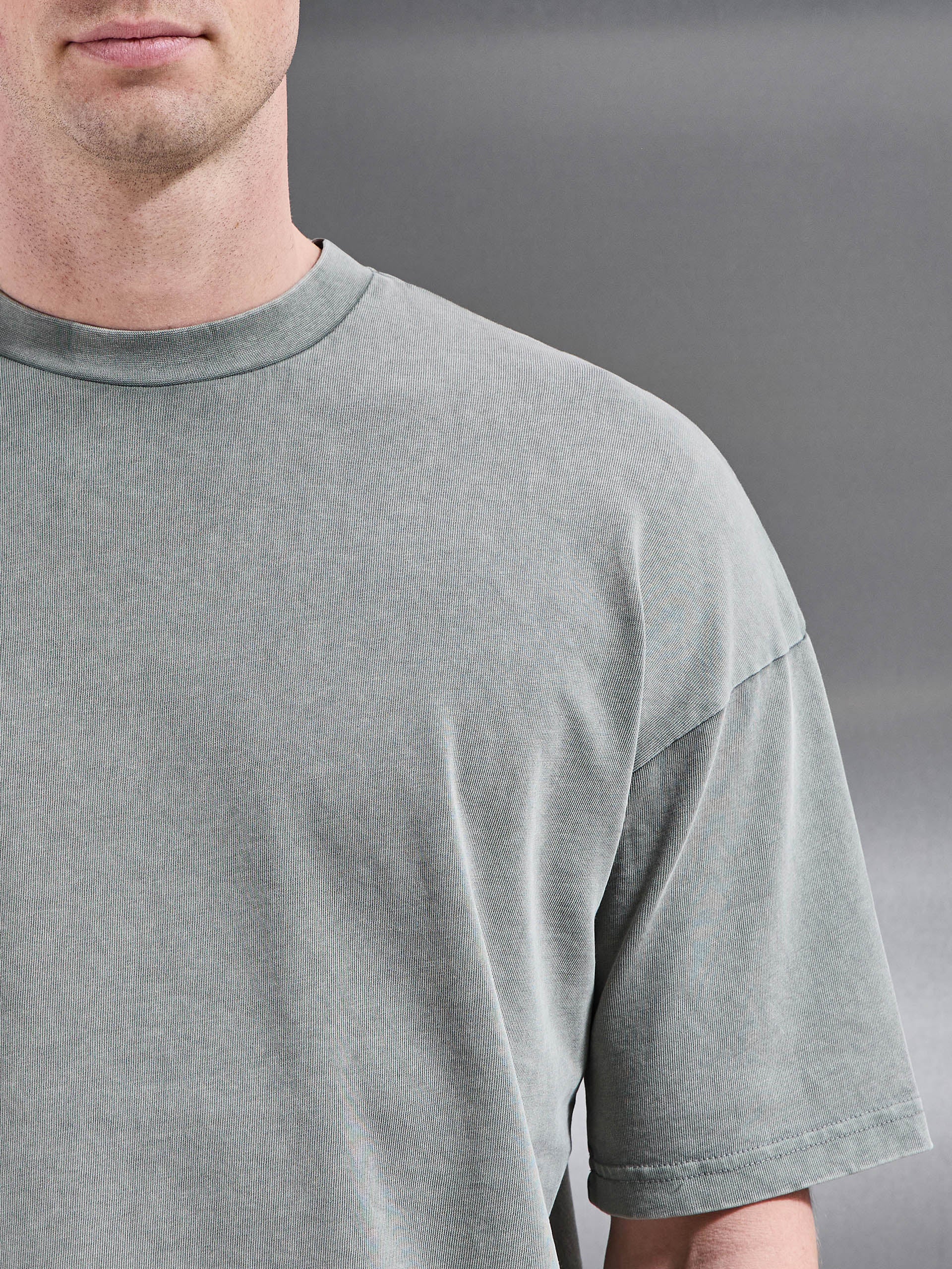 Relaxed Fit Garment Dye T-Shirt in Olive