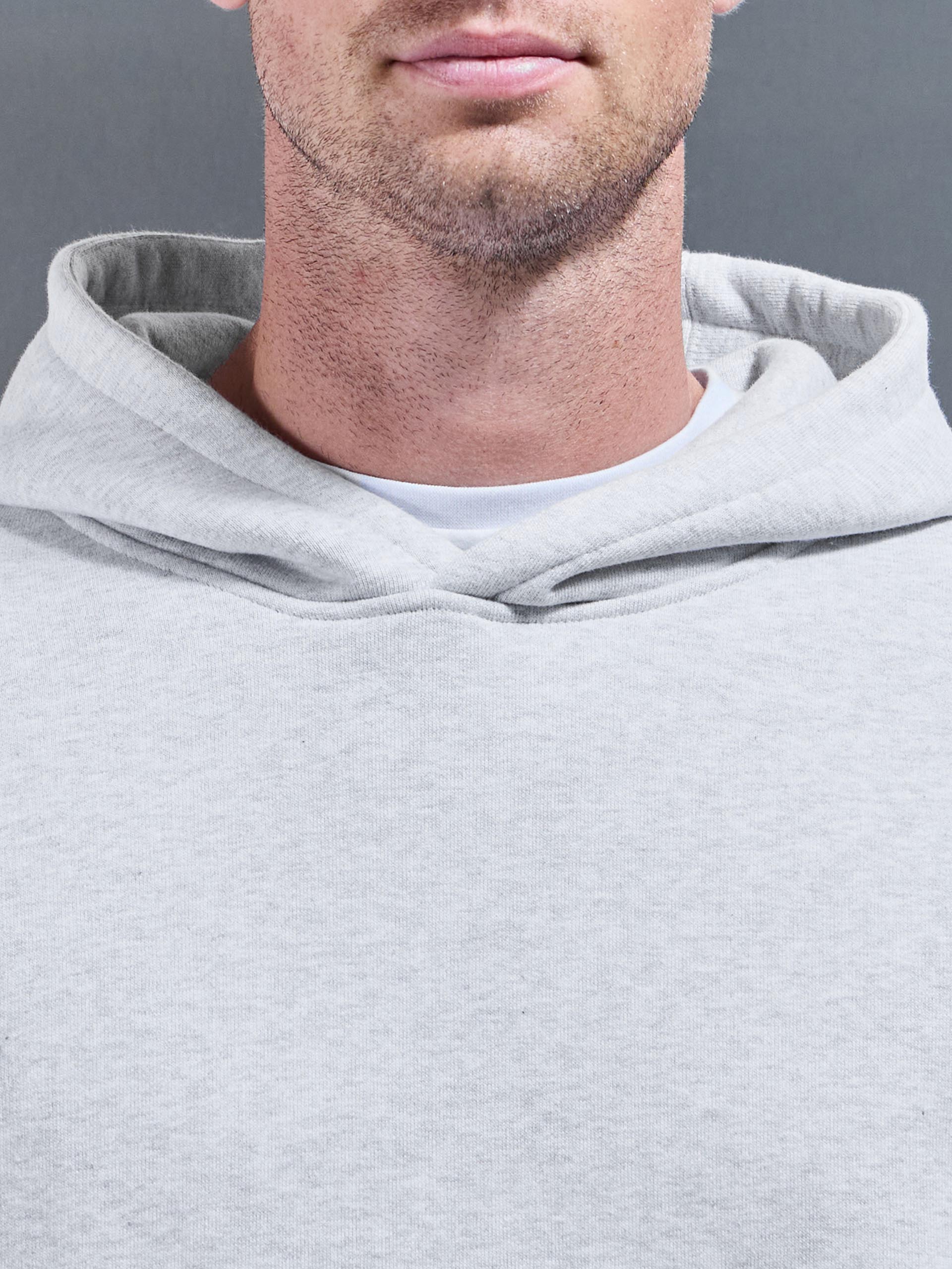 Relaxed Fit Hoodie in Marl Grey