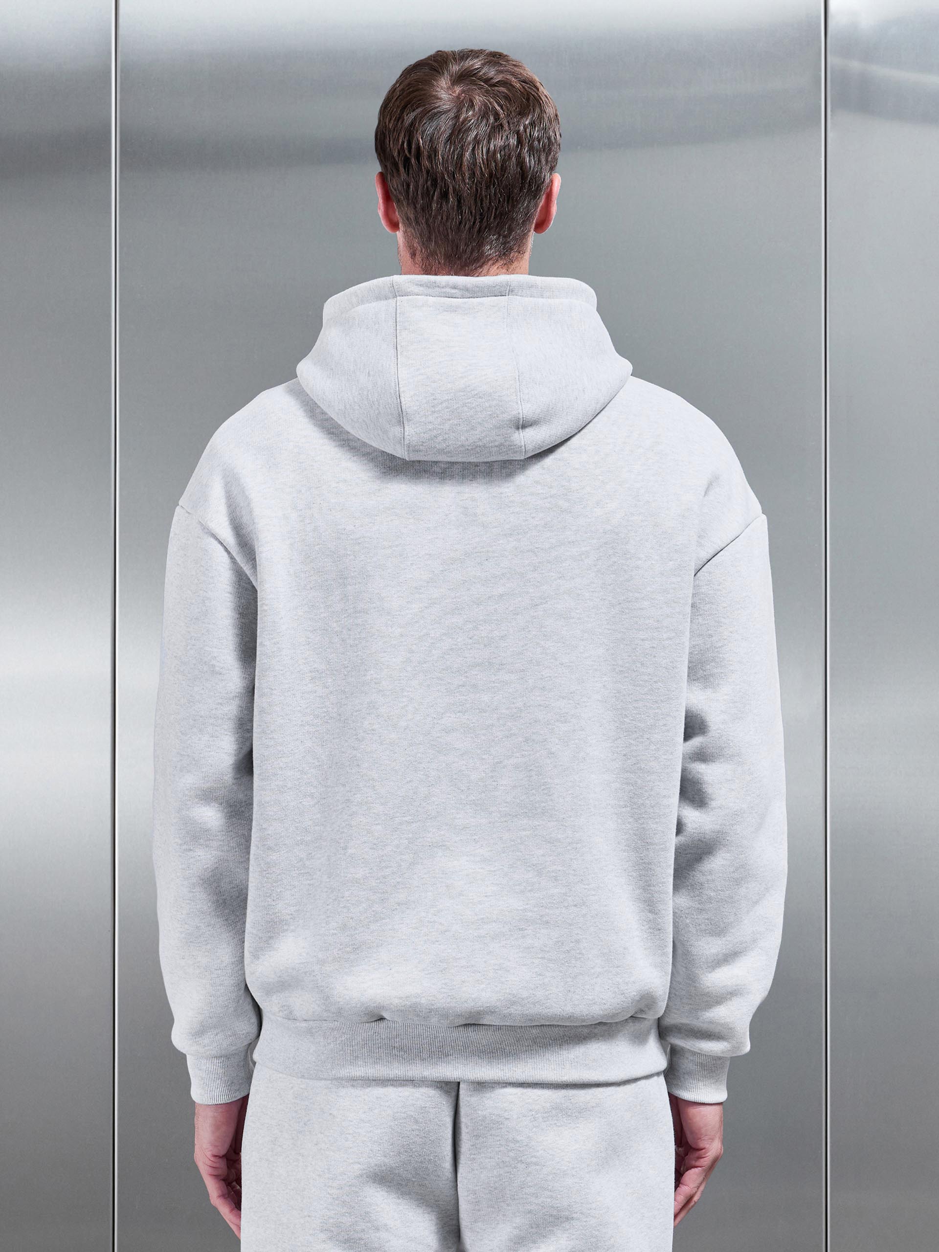Relaxed Fit Hoodie in Marl Grey