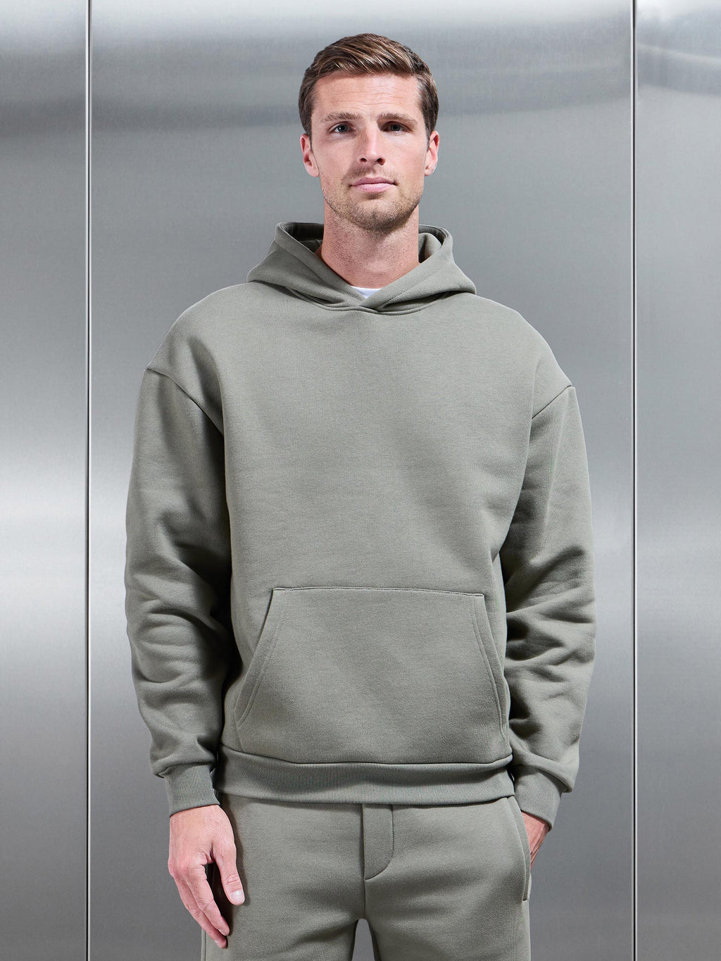 Relaxed Fit Hoodie in Olive