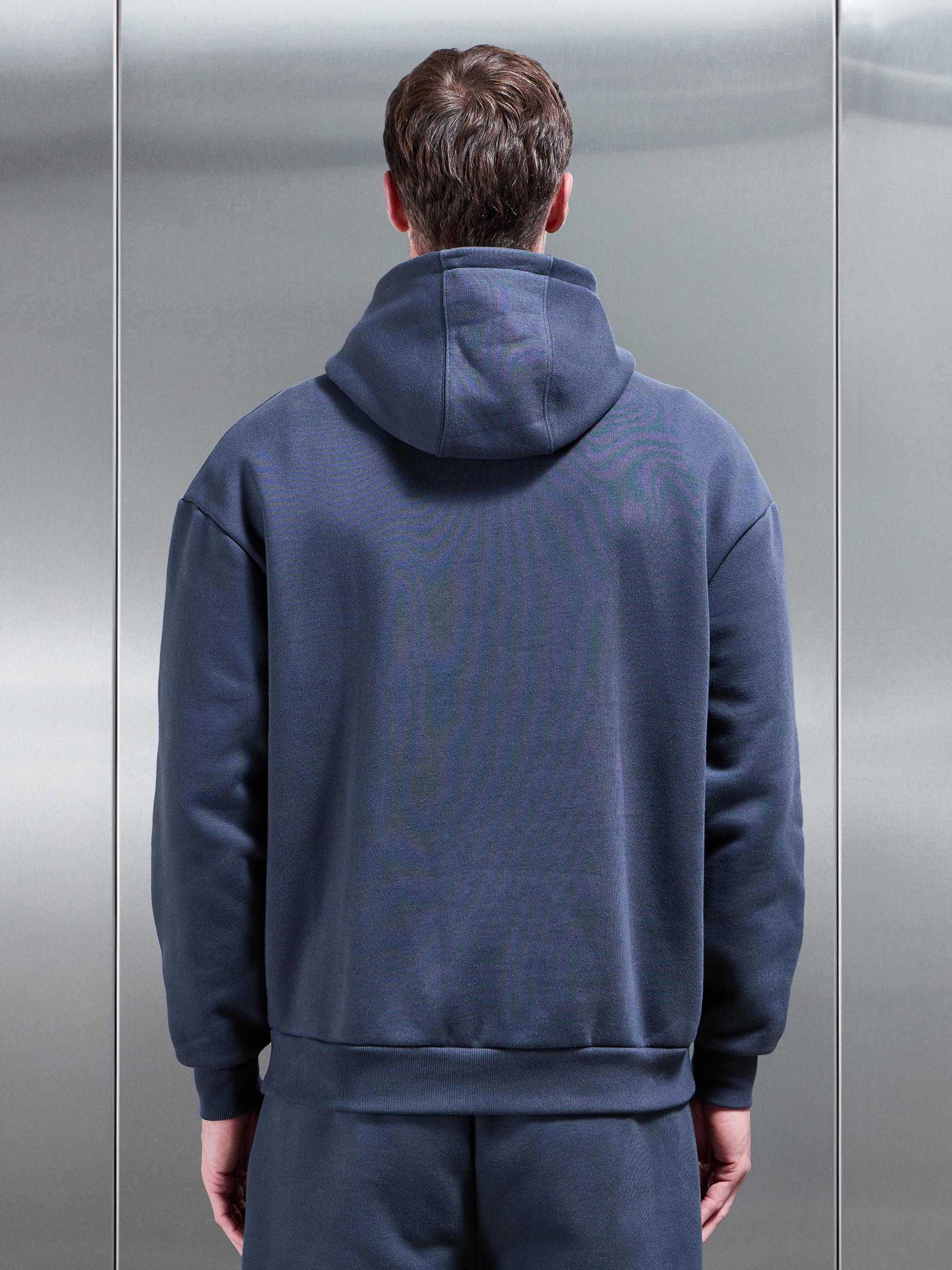 Relaxed Fit Hoodie in Slate Blue