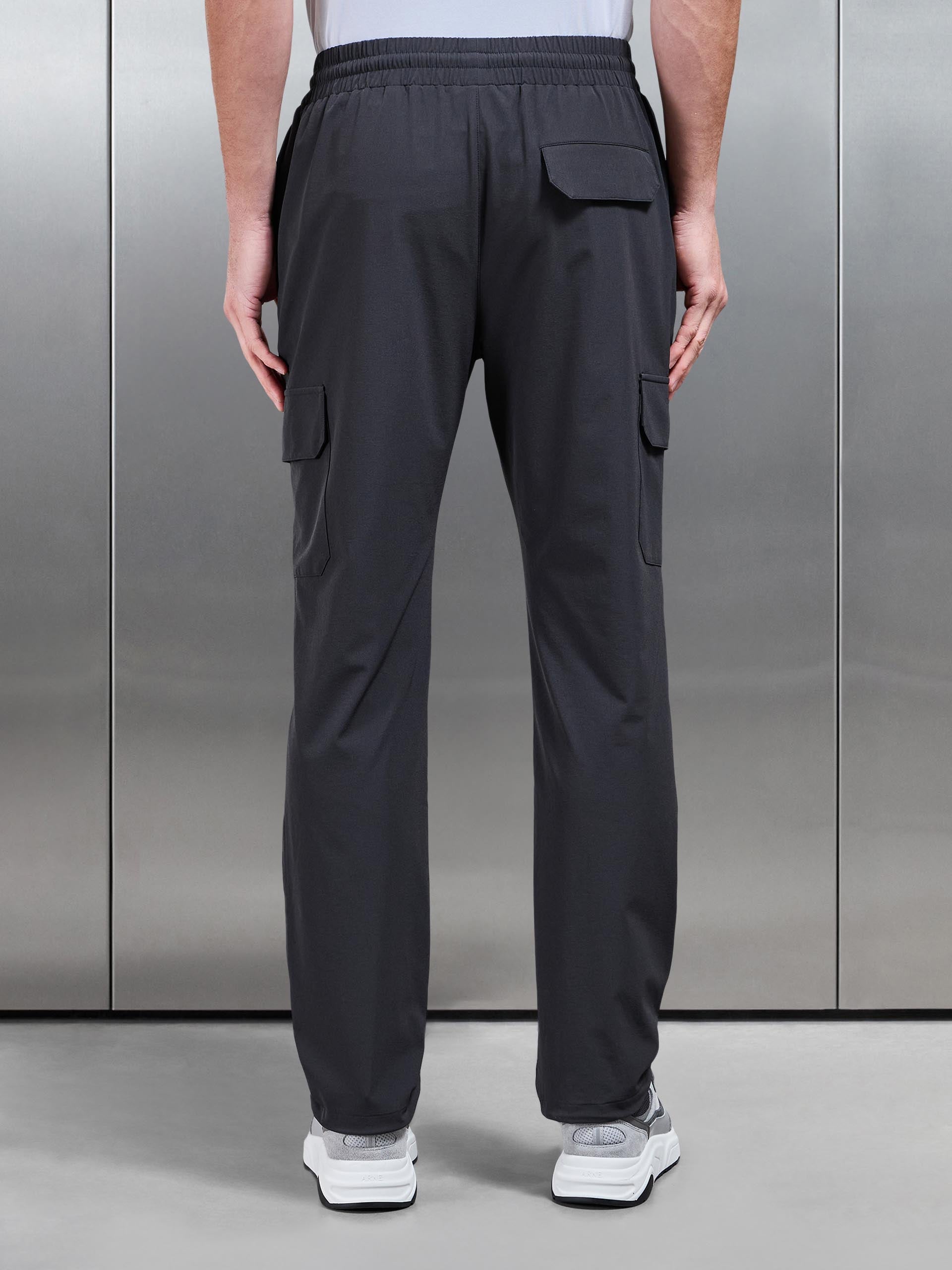 Relaxed Fit Nylon Cargo Pant in Grey