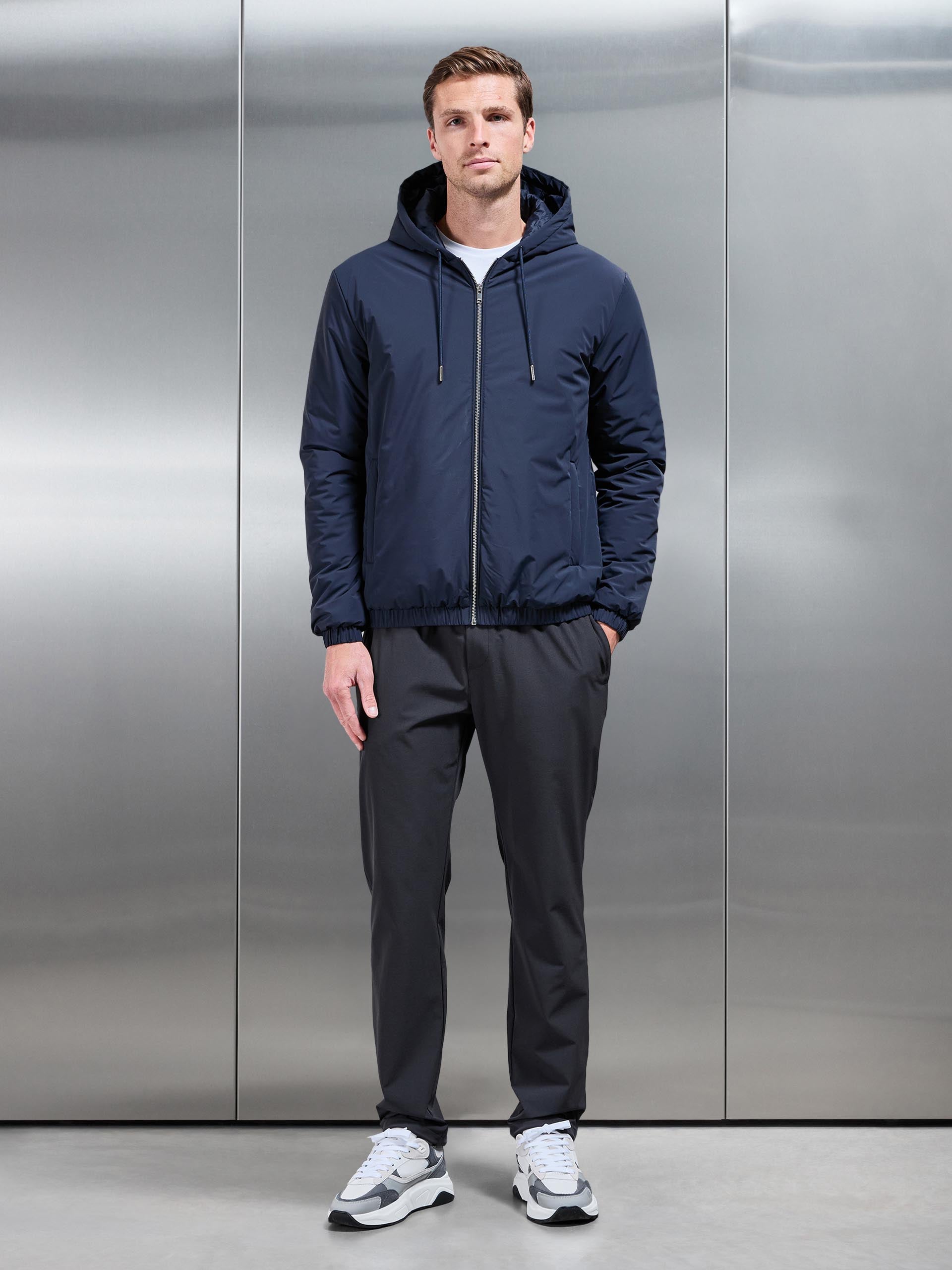 Relaxed Fit Nylon Trackpant in Grey