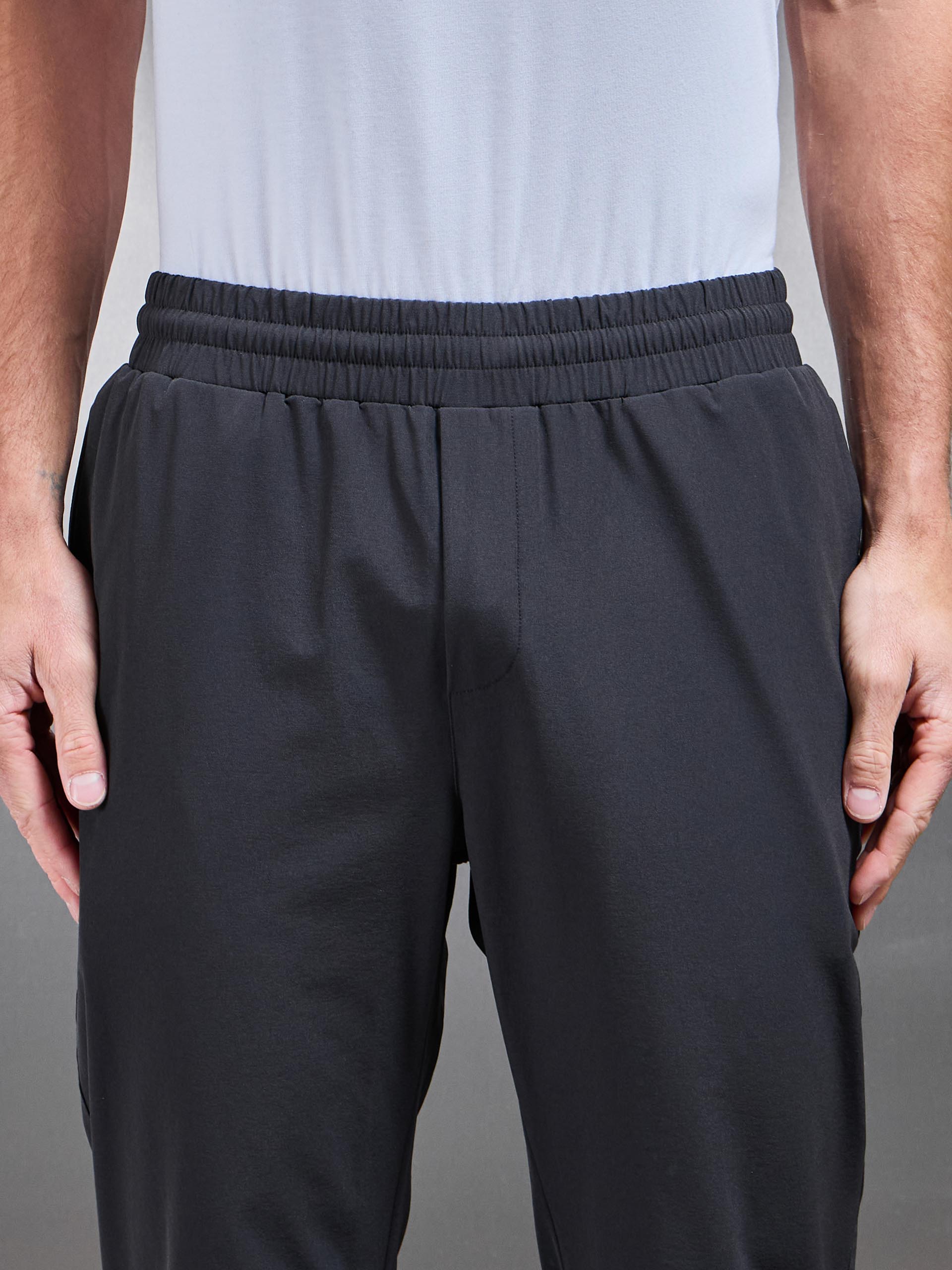 Relaxed Fit Nylon Trackpant in Grey