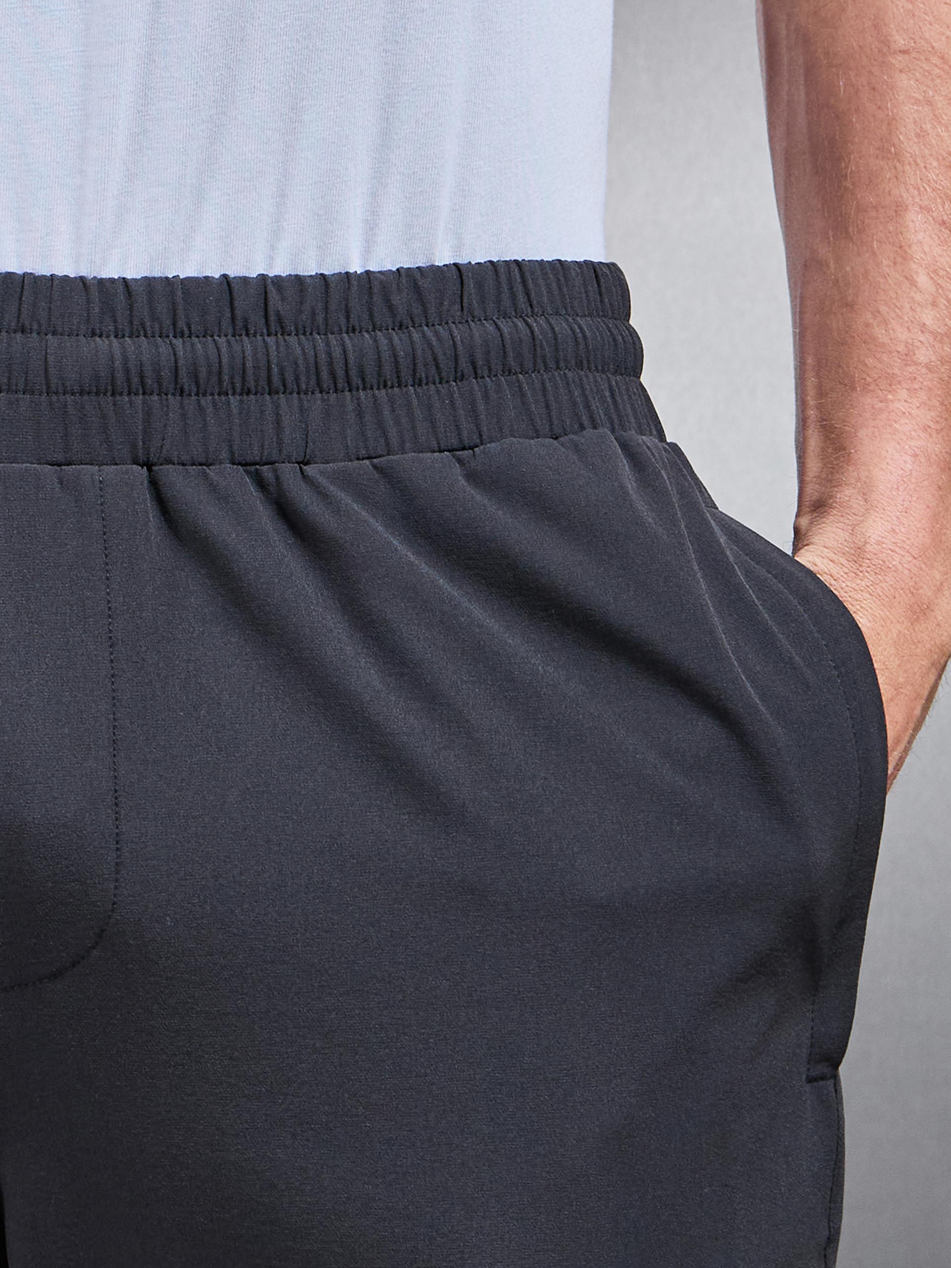 Relaxed Fit Nylon Trackpant in Grey