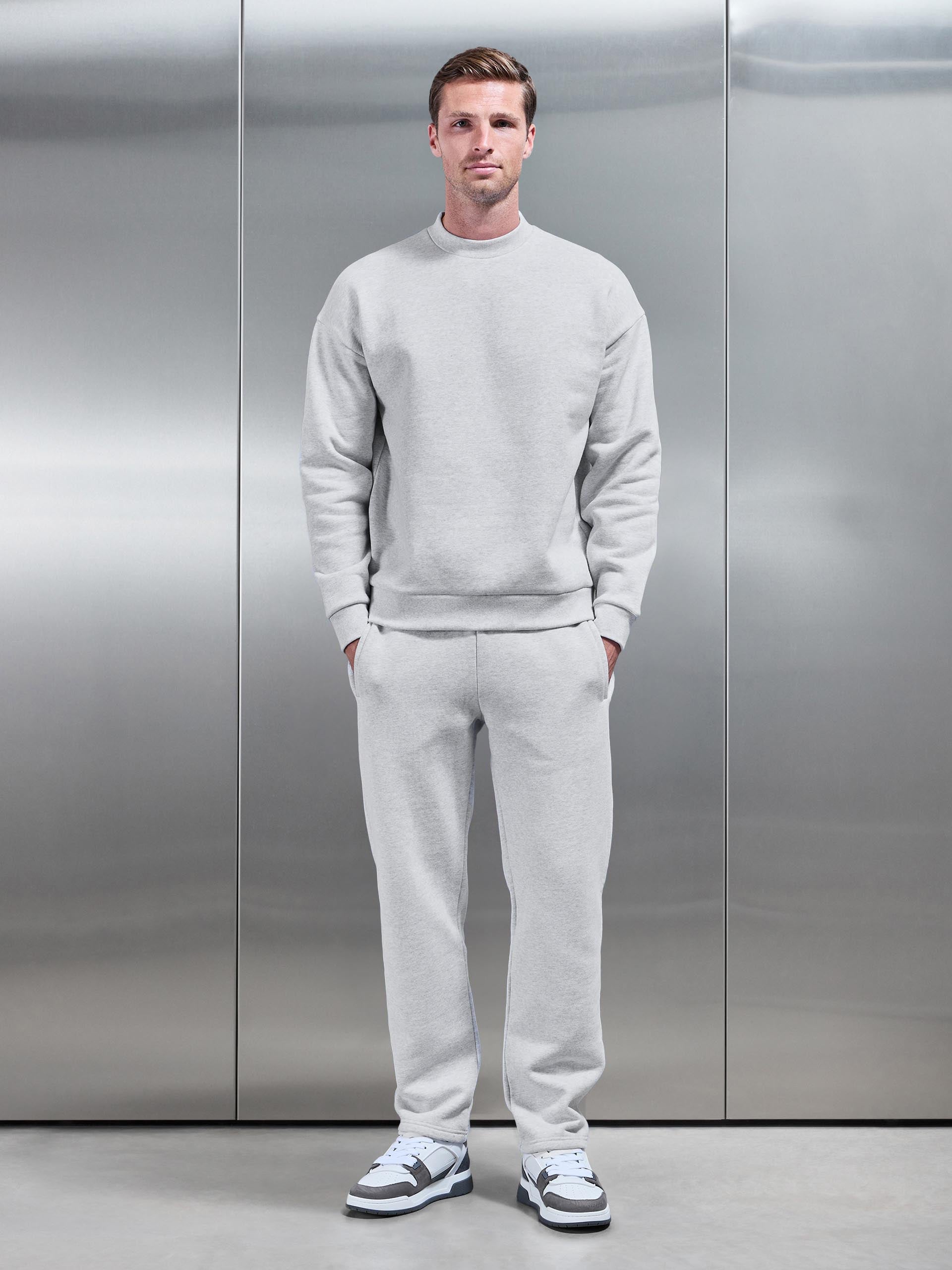 Relaxed Fit Sweatshirt in Marl Grey