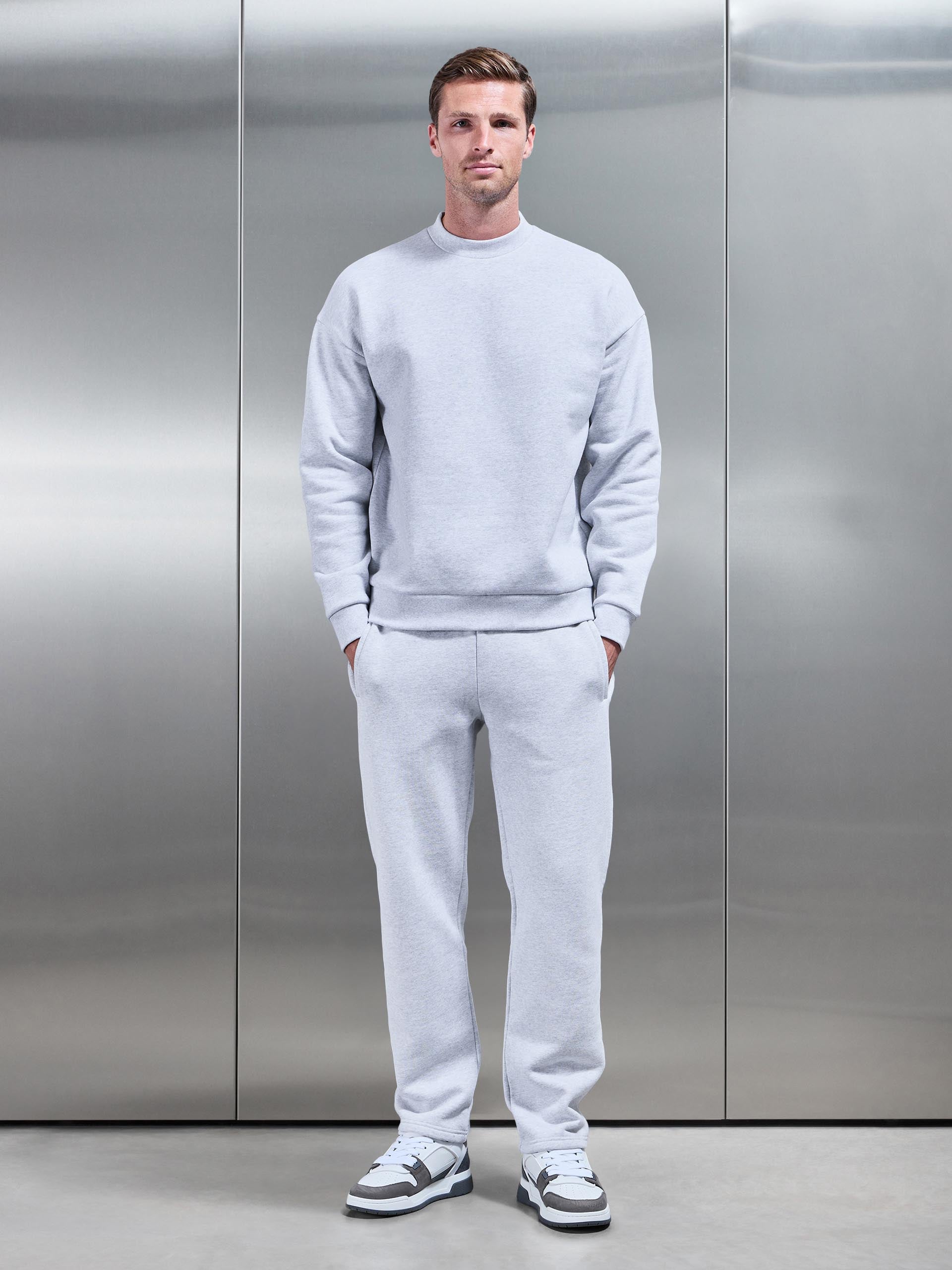 Relaxed Fit Sweatshirt in Marl Grey