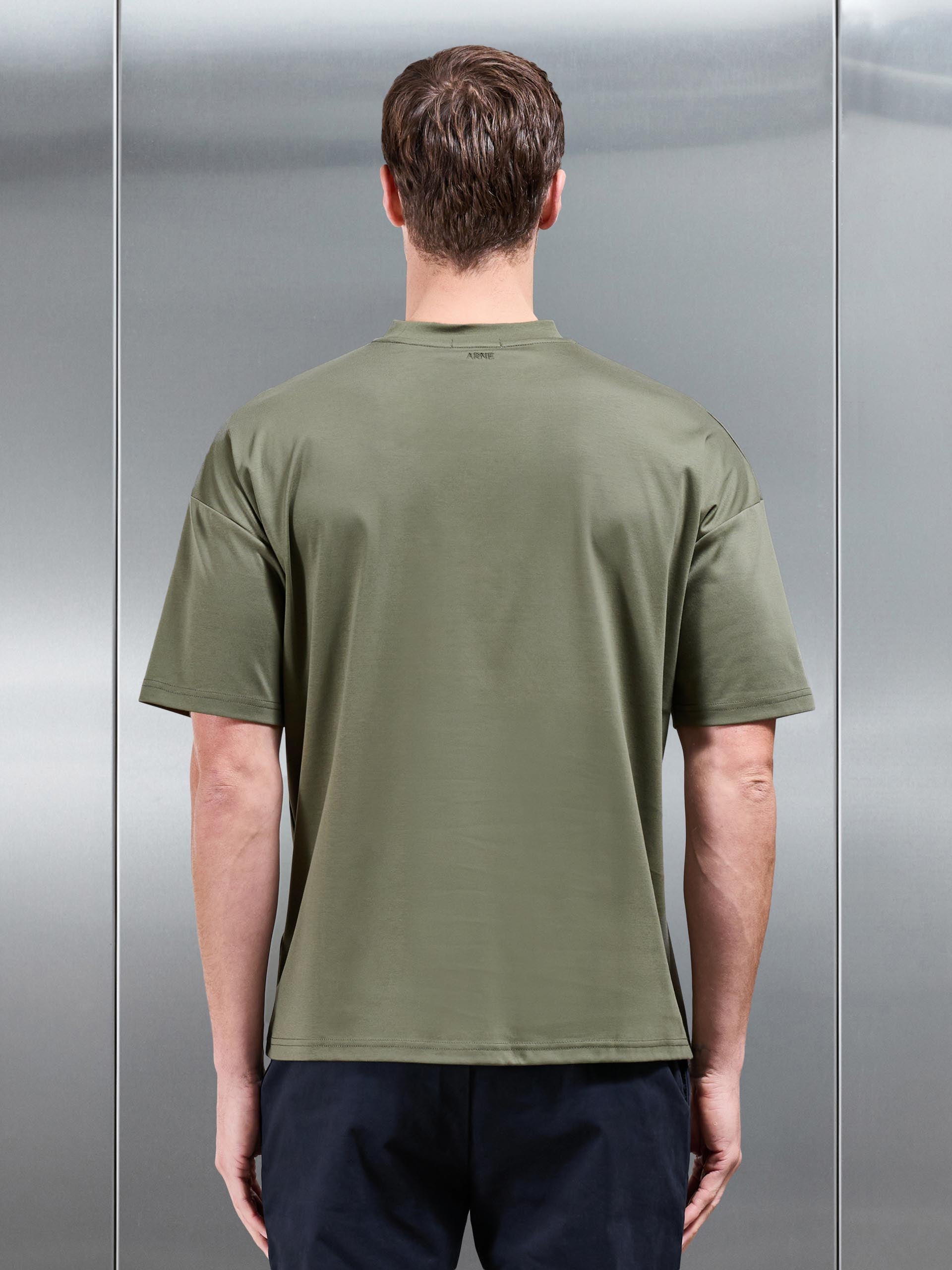 Relaxed Mercerised Interlock T-Shirt in Sage