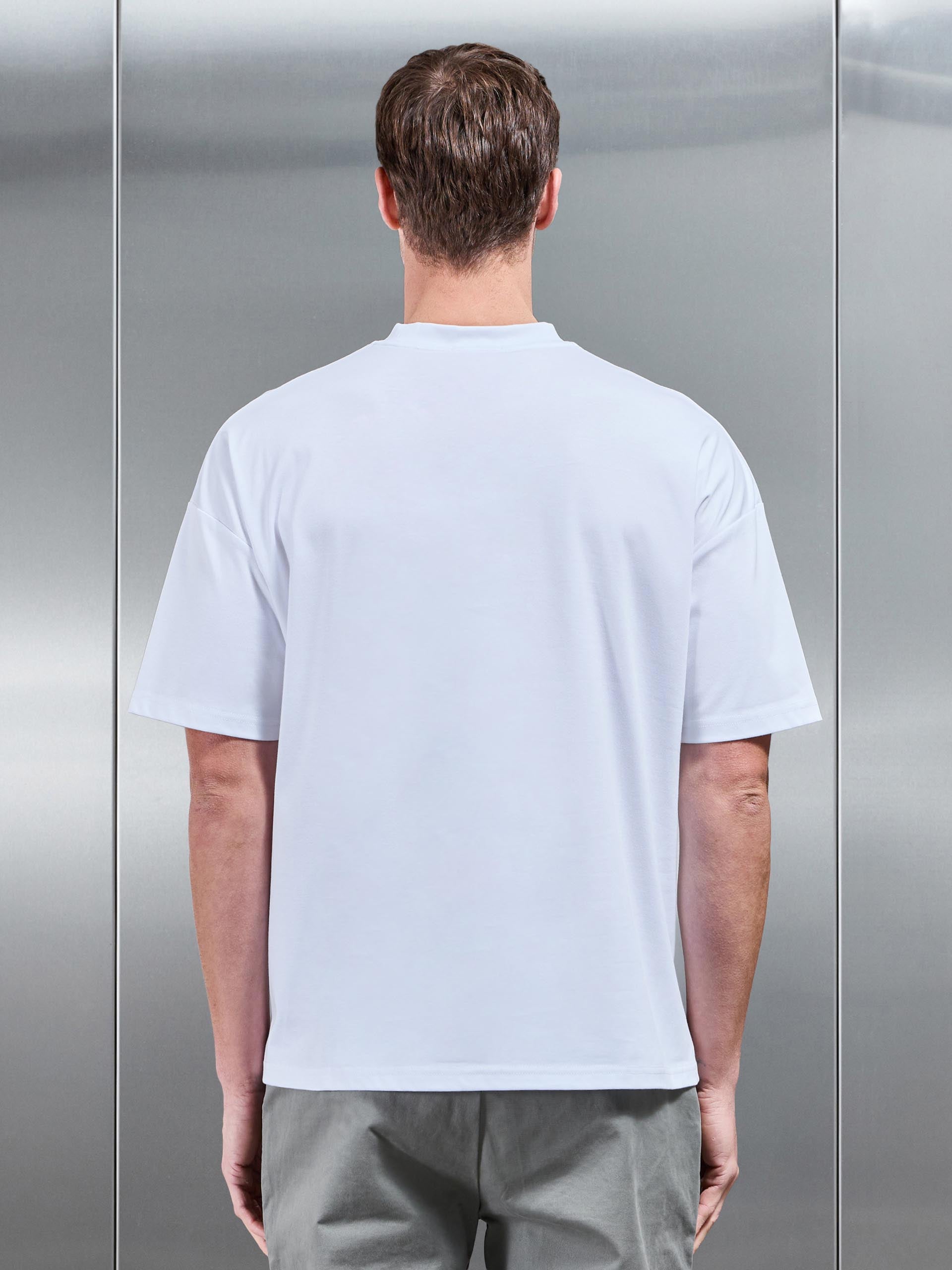 Relaxed Mercerised Interlock T-Shirt in White