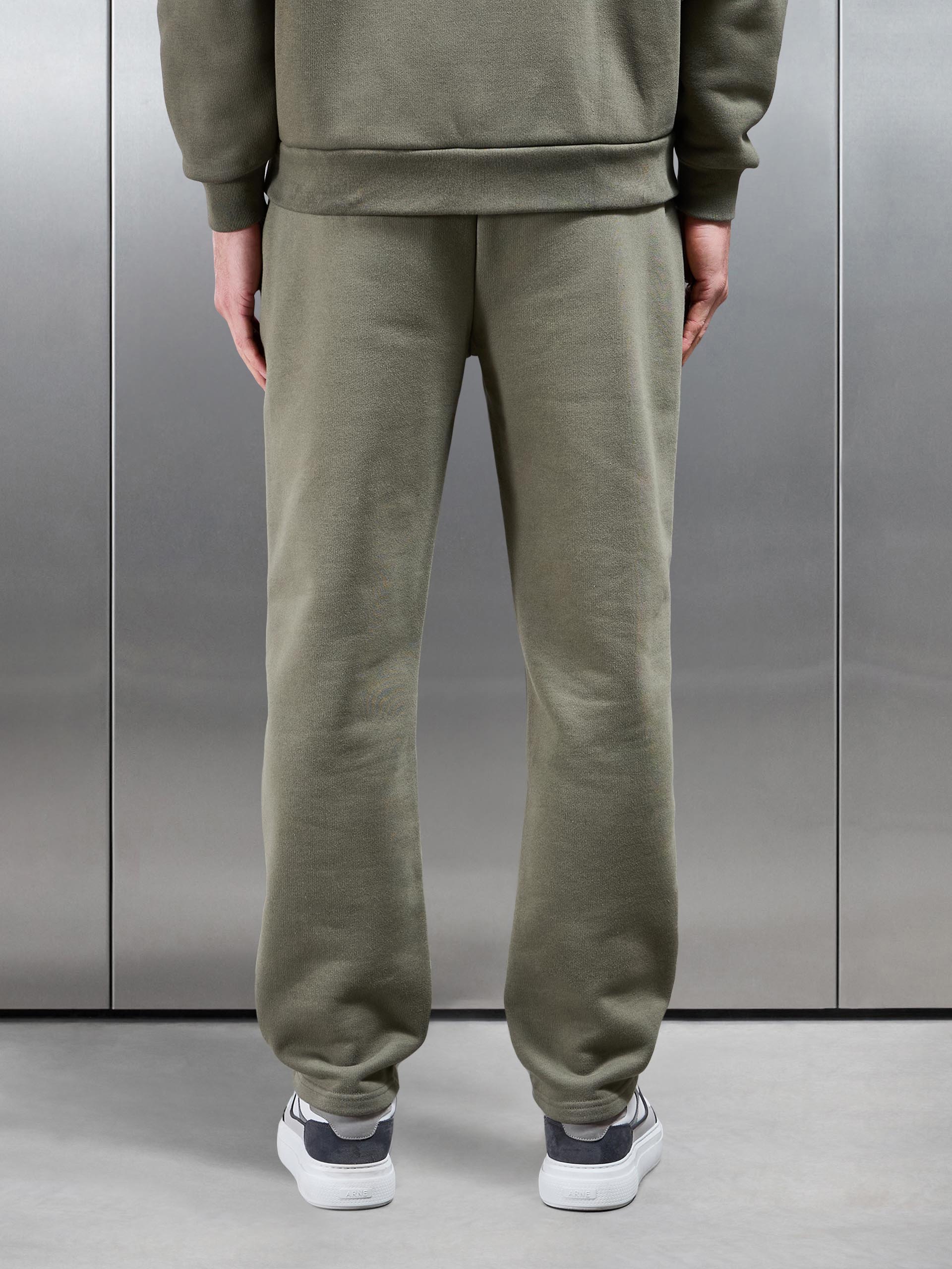 Relaxed Fit Straight Leg Jogger in Olive