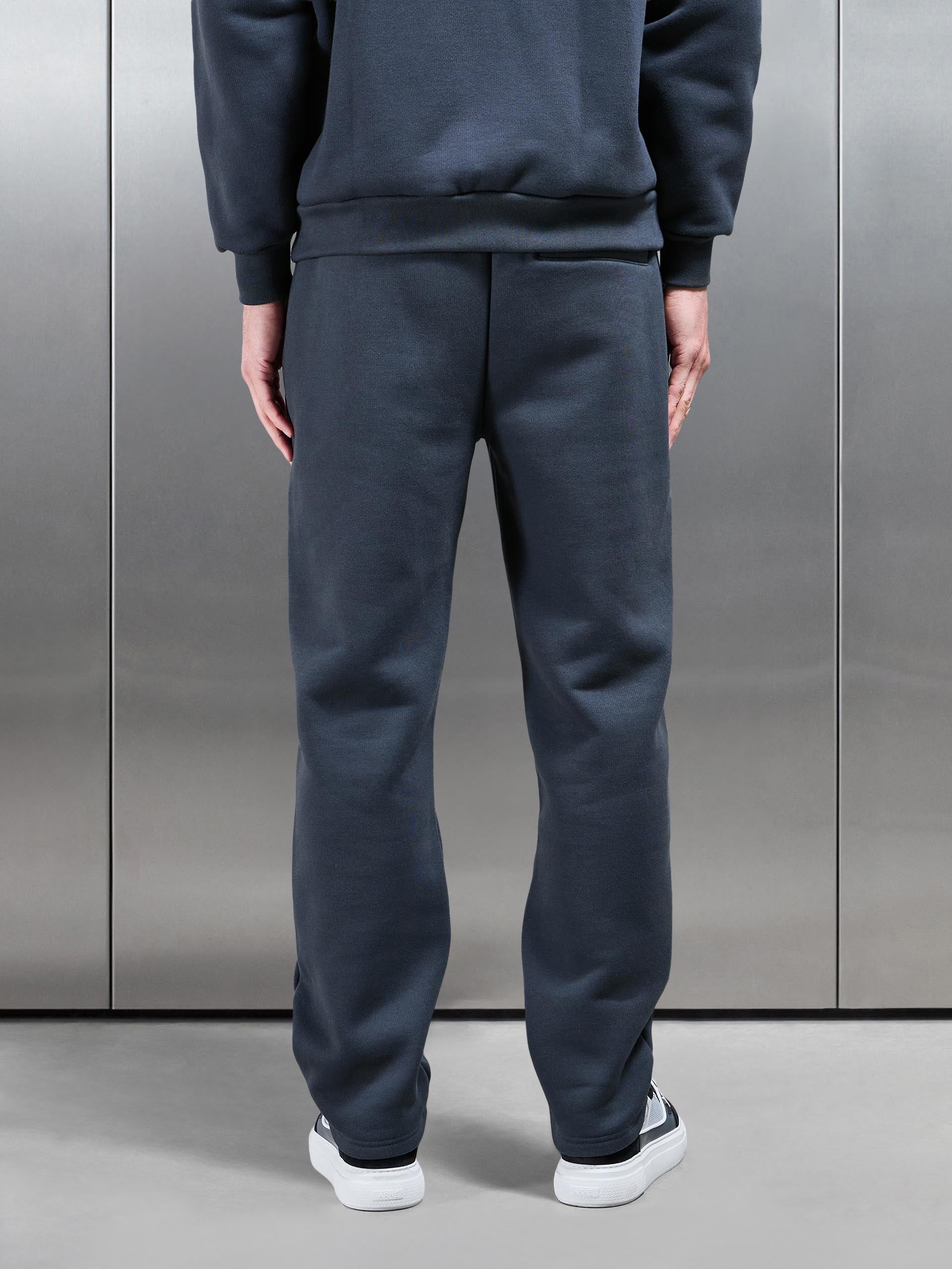 Relaxed Fit Straight Leg Jogger in Slate Blue