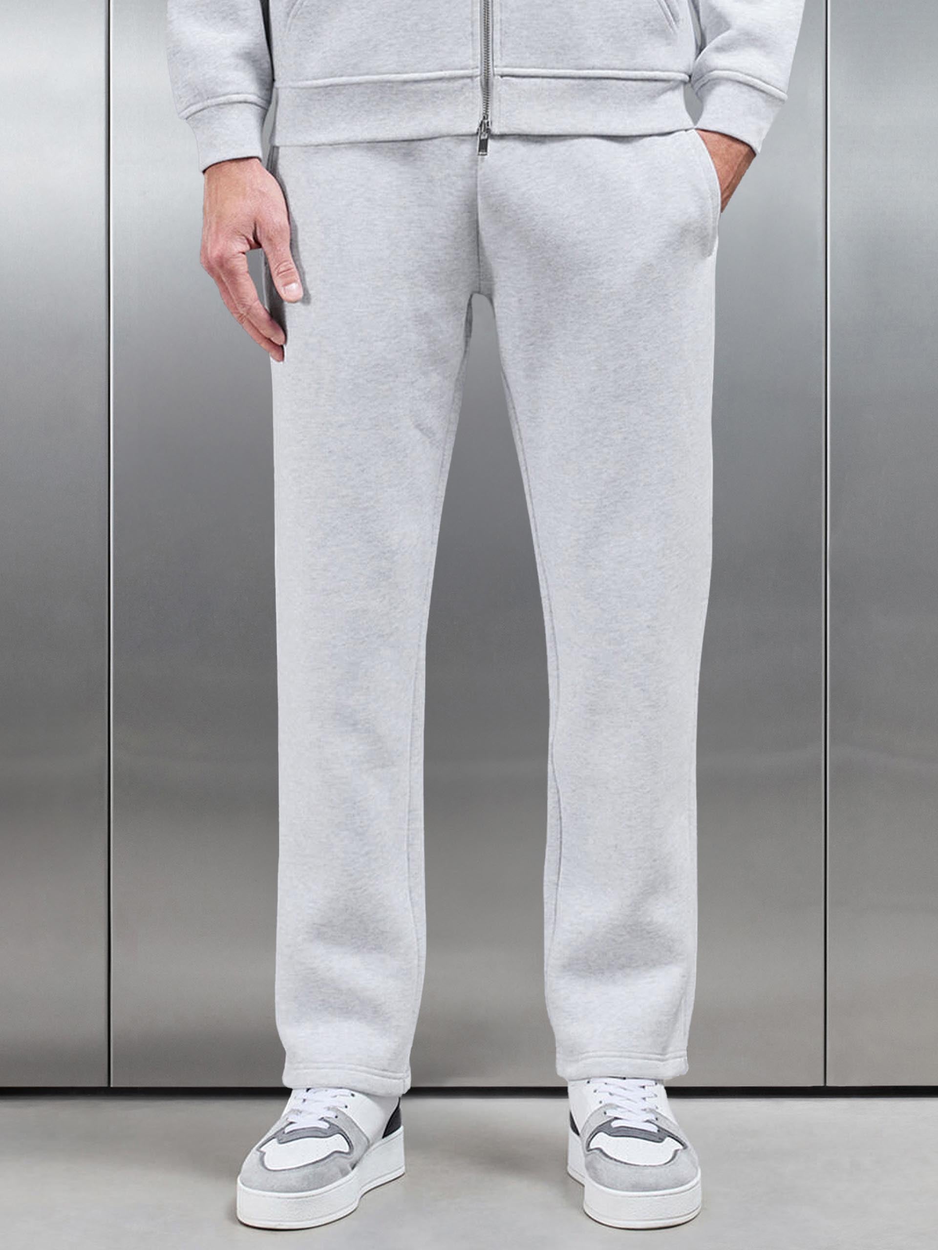 Relaxed Fit Tapered Leg Jogger in Marl Grey