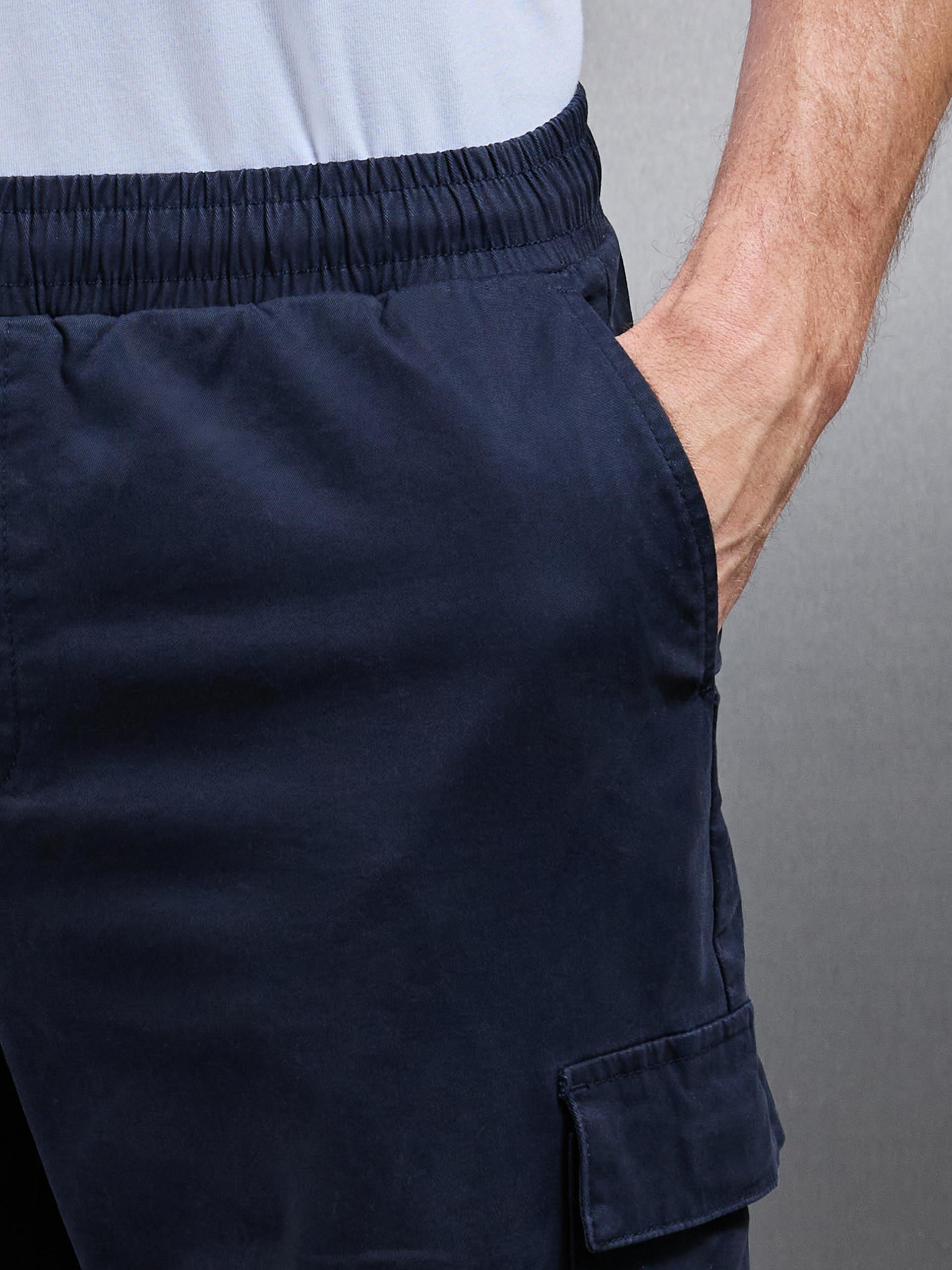 Relaxed Fit Cotton Cargo Pant In Navy