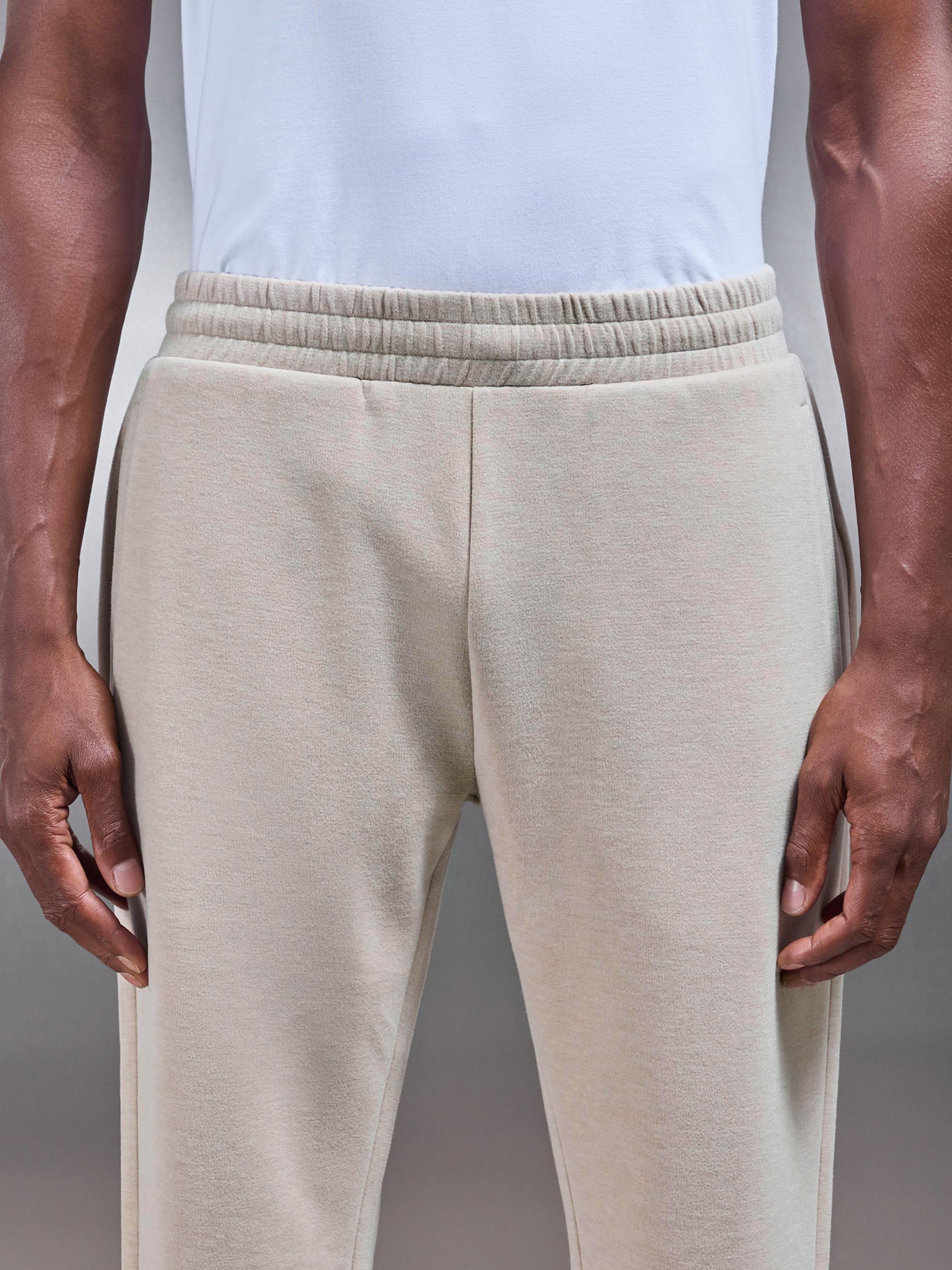 Relaxed Fit Knitted Jogger in Beige