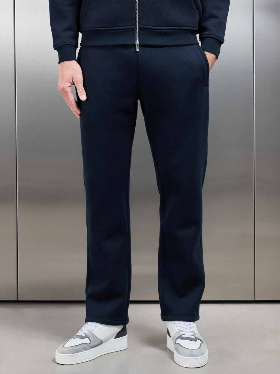 Navy straight leg joggers sales