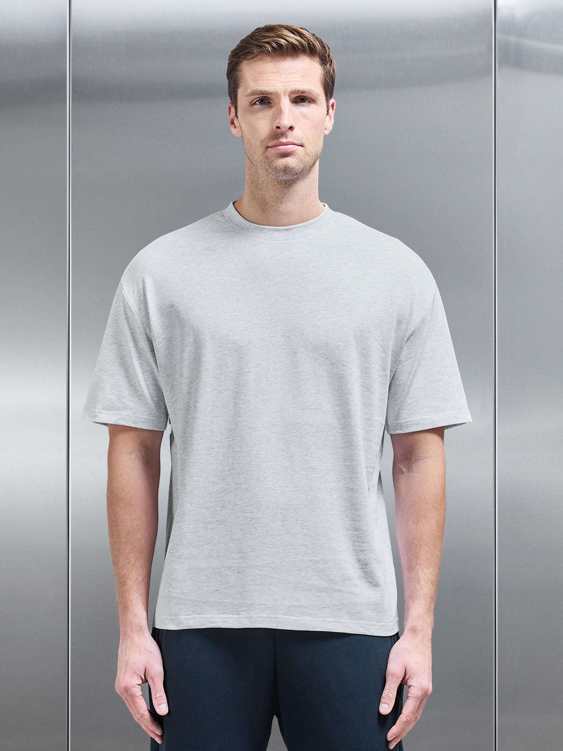 Relaxed T-Shirt in Marl Grey