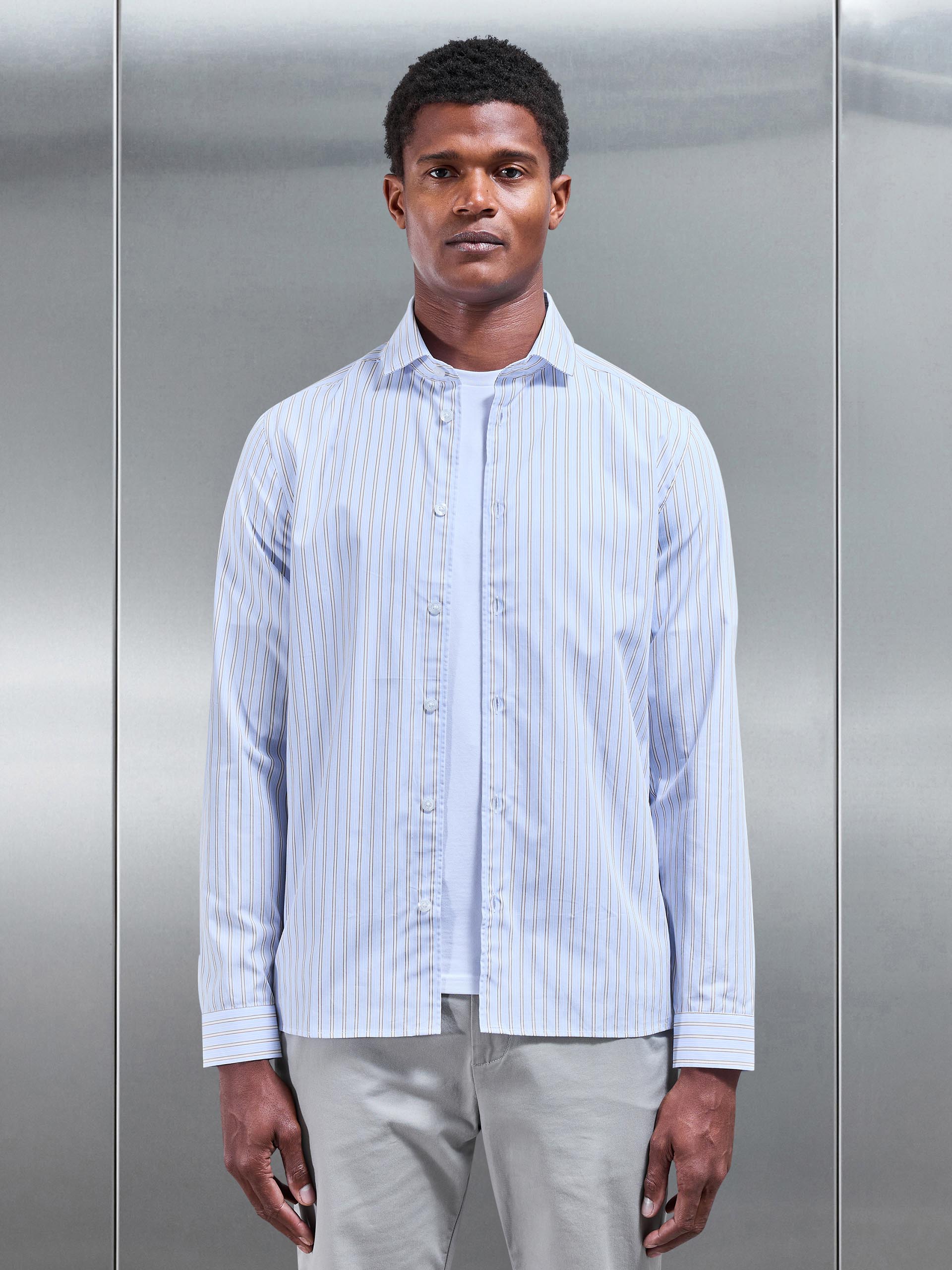 Resort Stripe Shirt in Blue