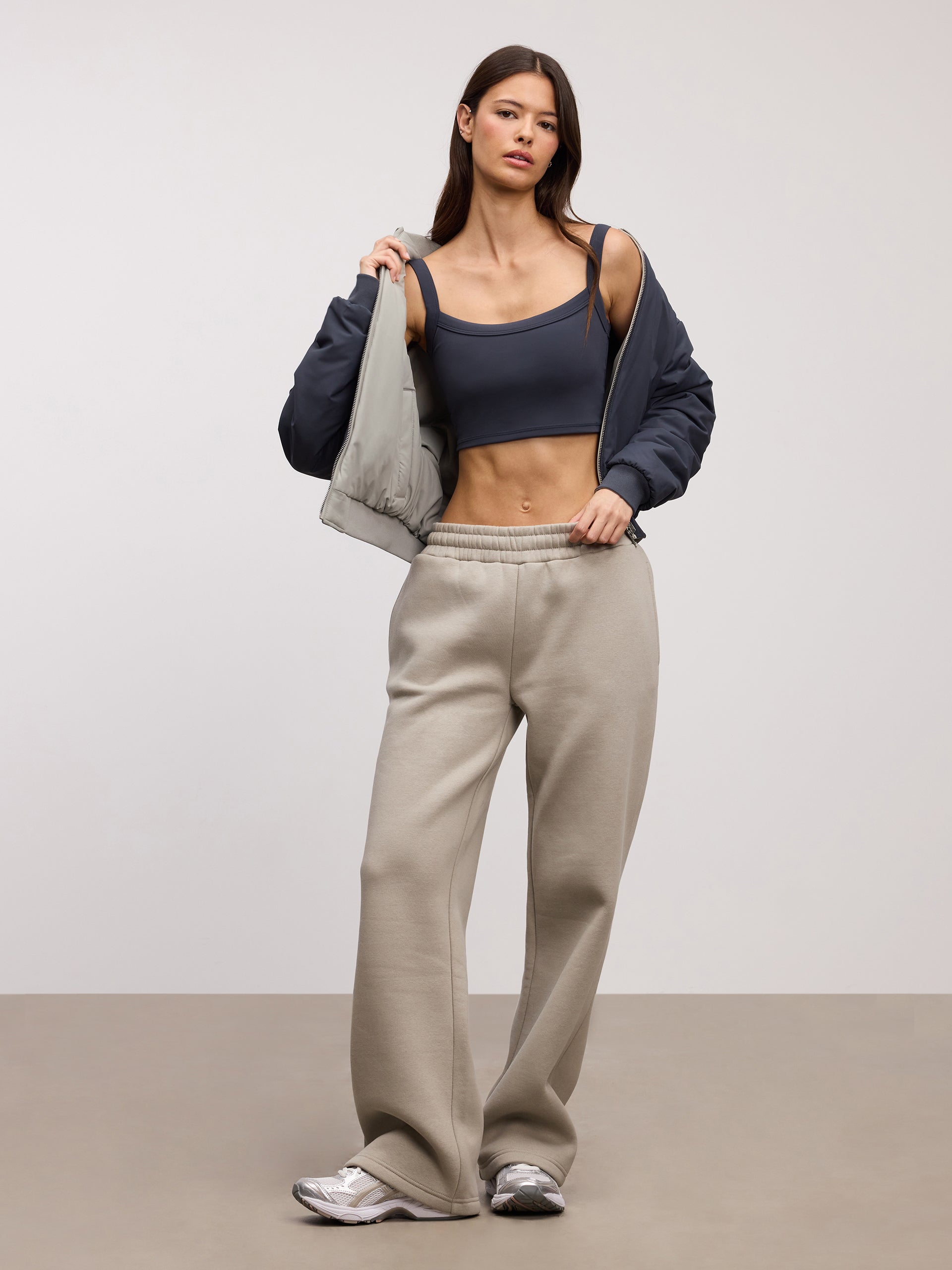 Womens Reversible Bomber Jacket in Slate Blue Stone