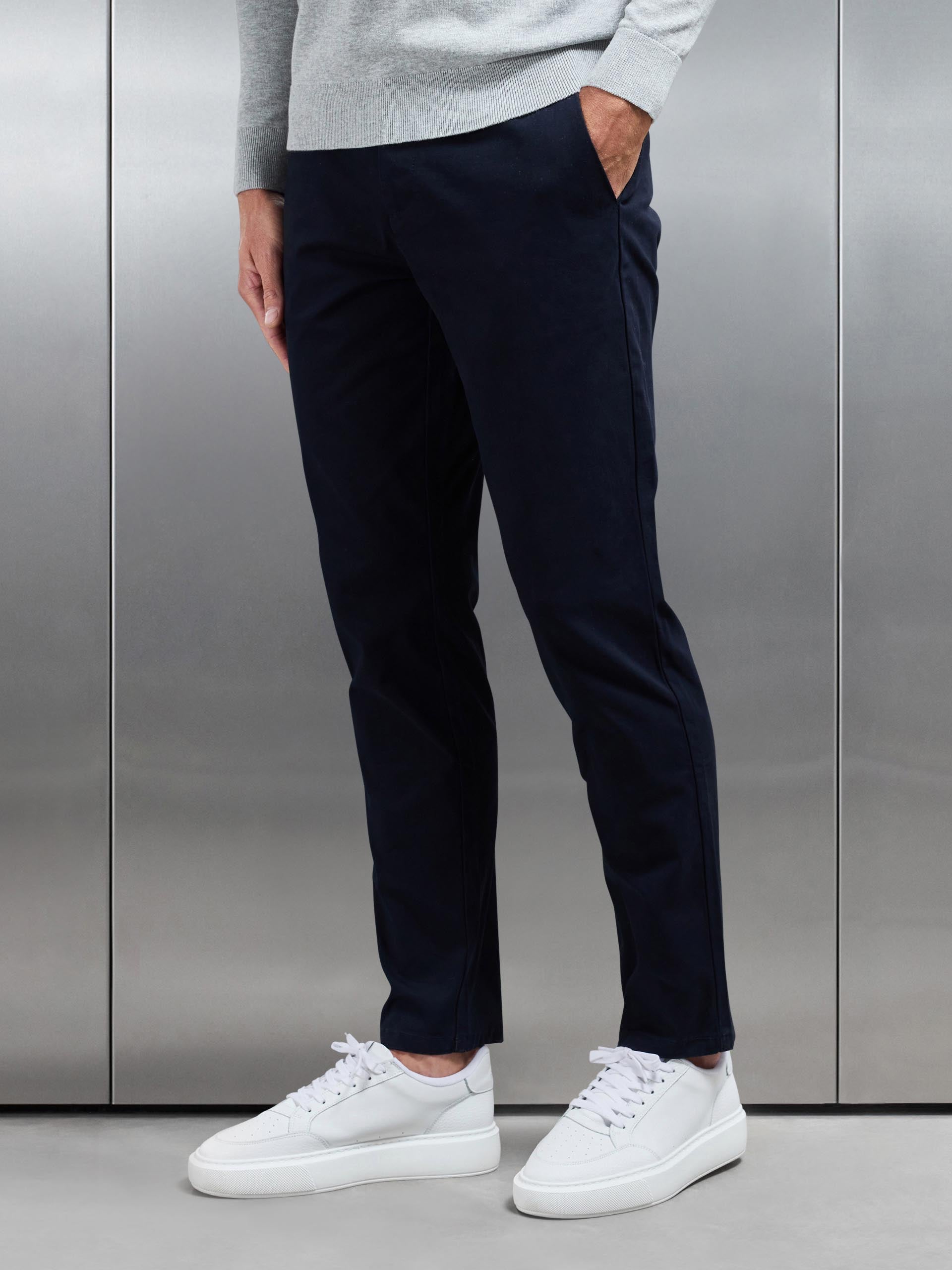 Relaxed Fit Chino Trouser in Navy