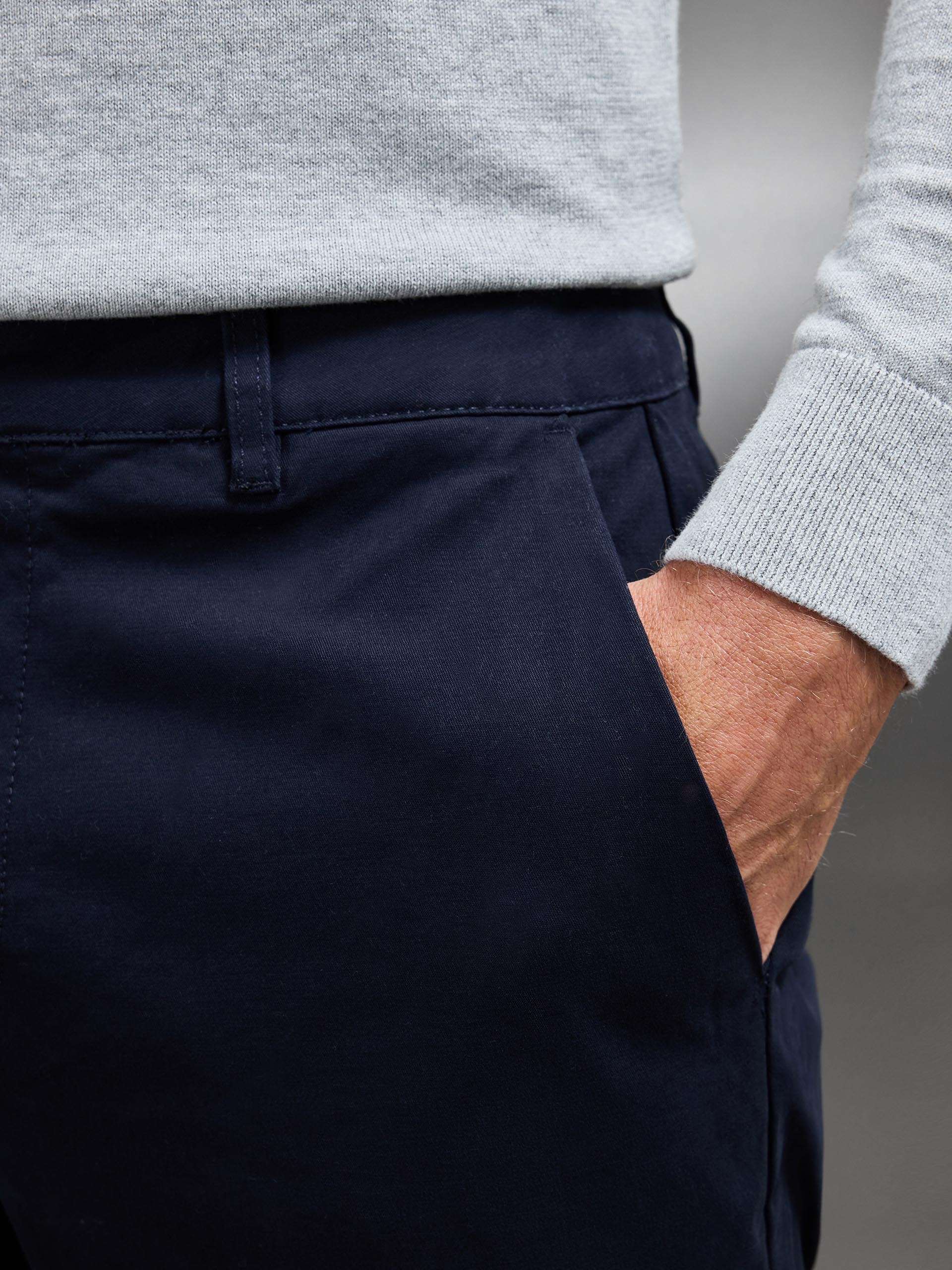 Relaxed Fit Chino Trouser in Navy