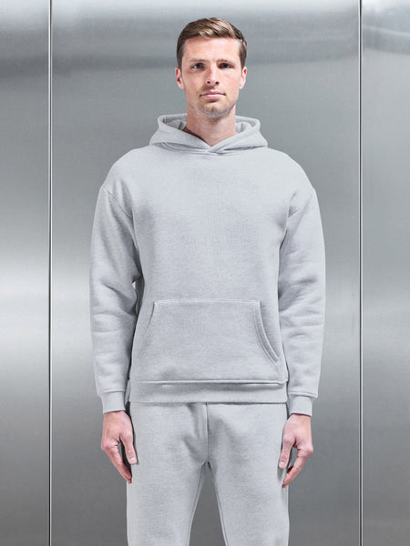 Relaxed Fit Hoodie in Marl Grey