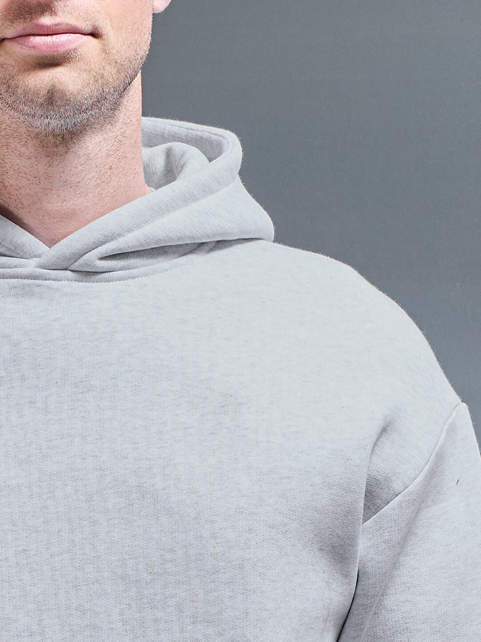 Relaxed Hoodie in Marl Grey