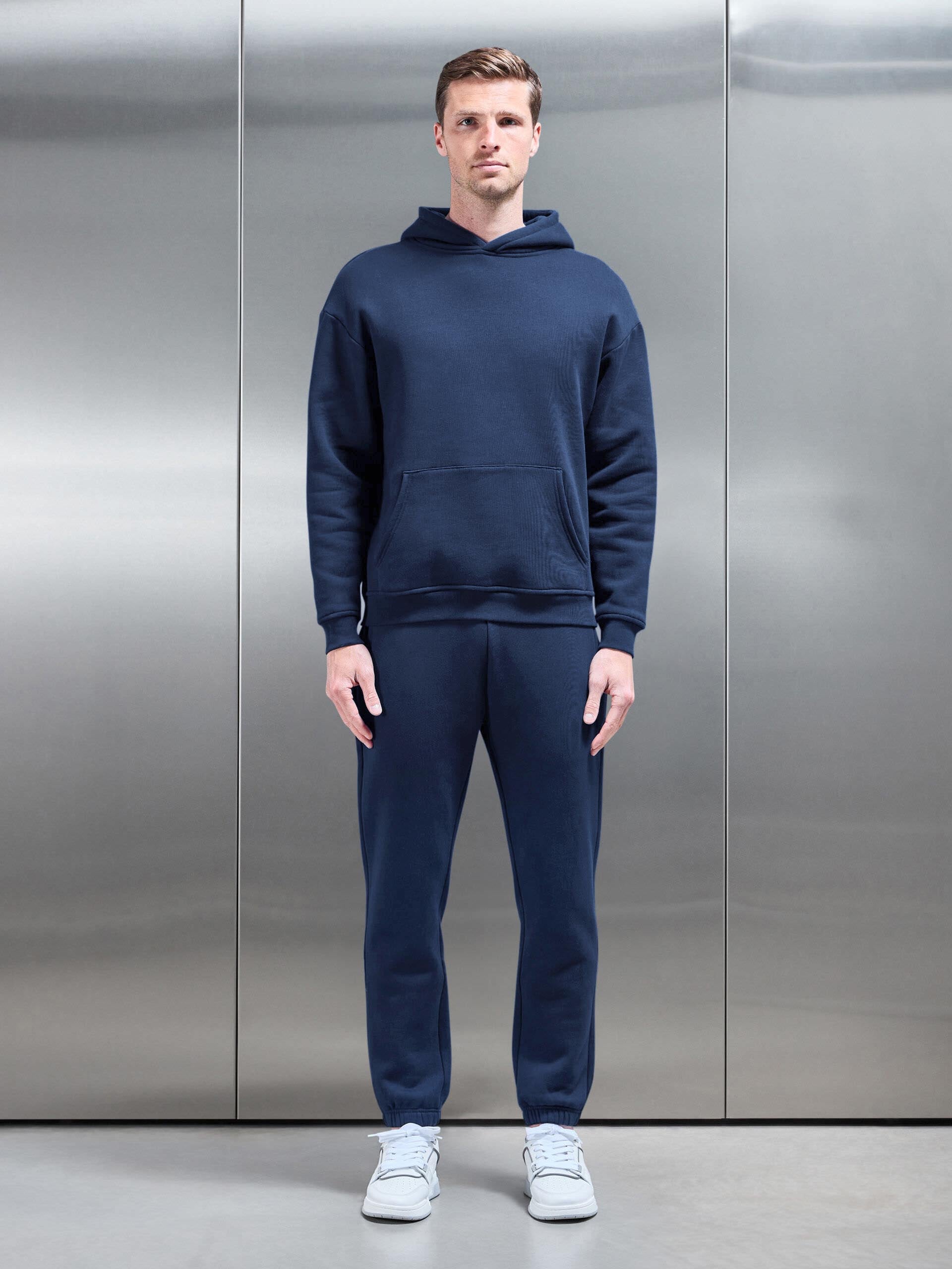 Relaxed Hoodie in Navy