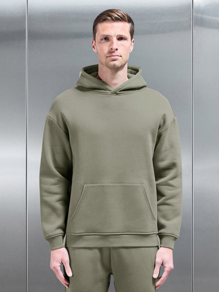 Relaxed Fit Hoodie in Olive