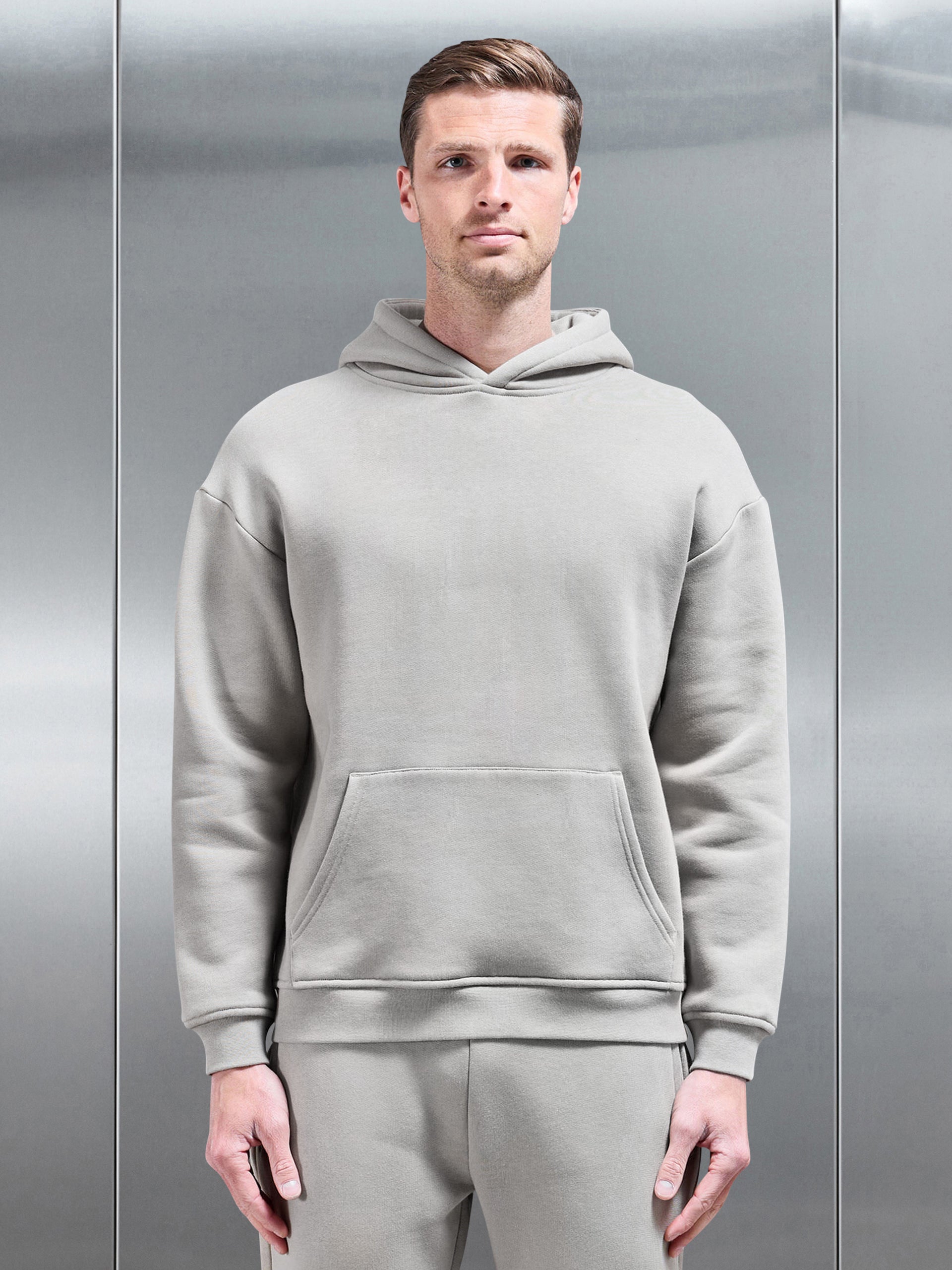 Relaxed Fit Hoodie in Stone