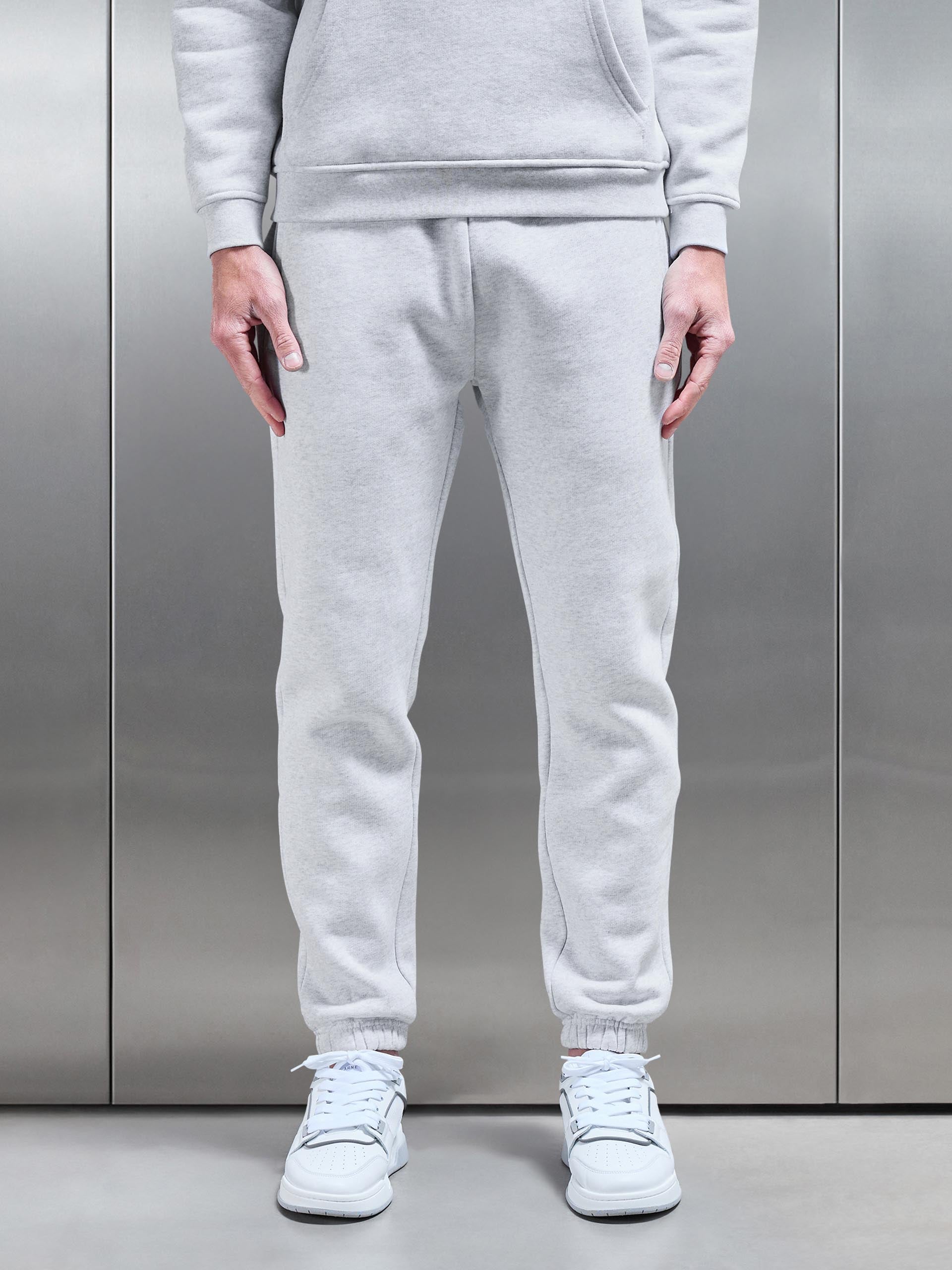 Relaxed Cuffed Jogger in Marl Grey