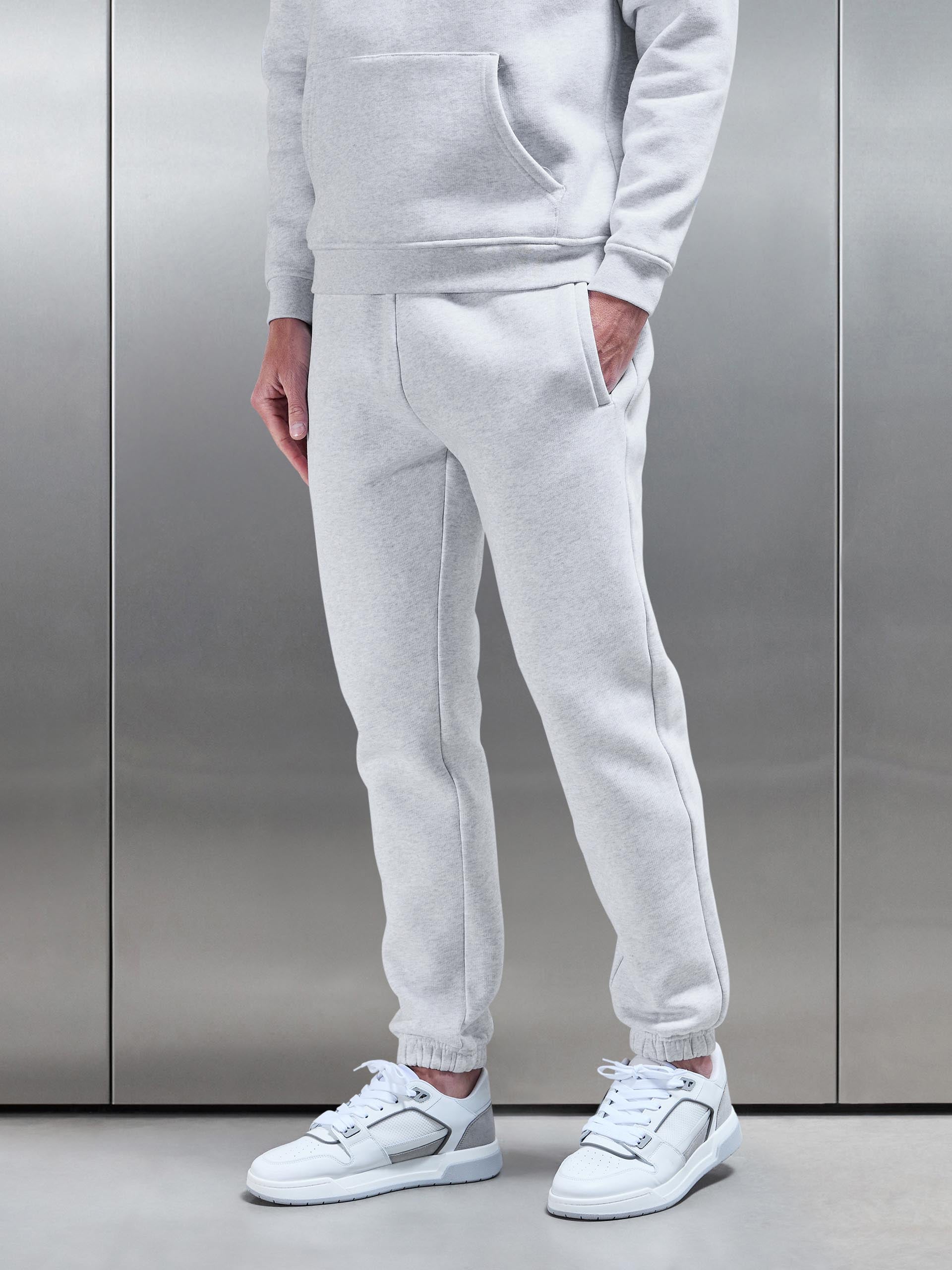 Relaxed Cuffed Jogger in Marl Grey