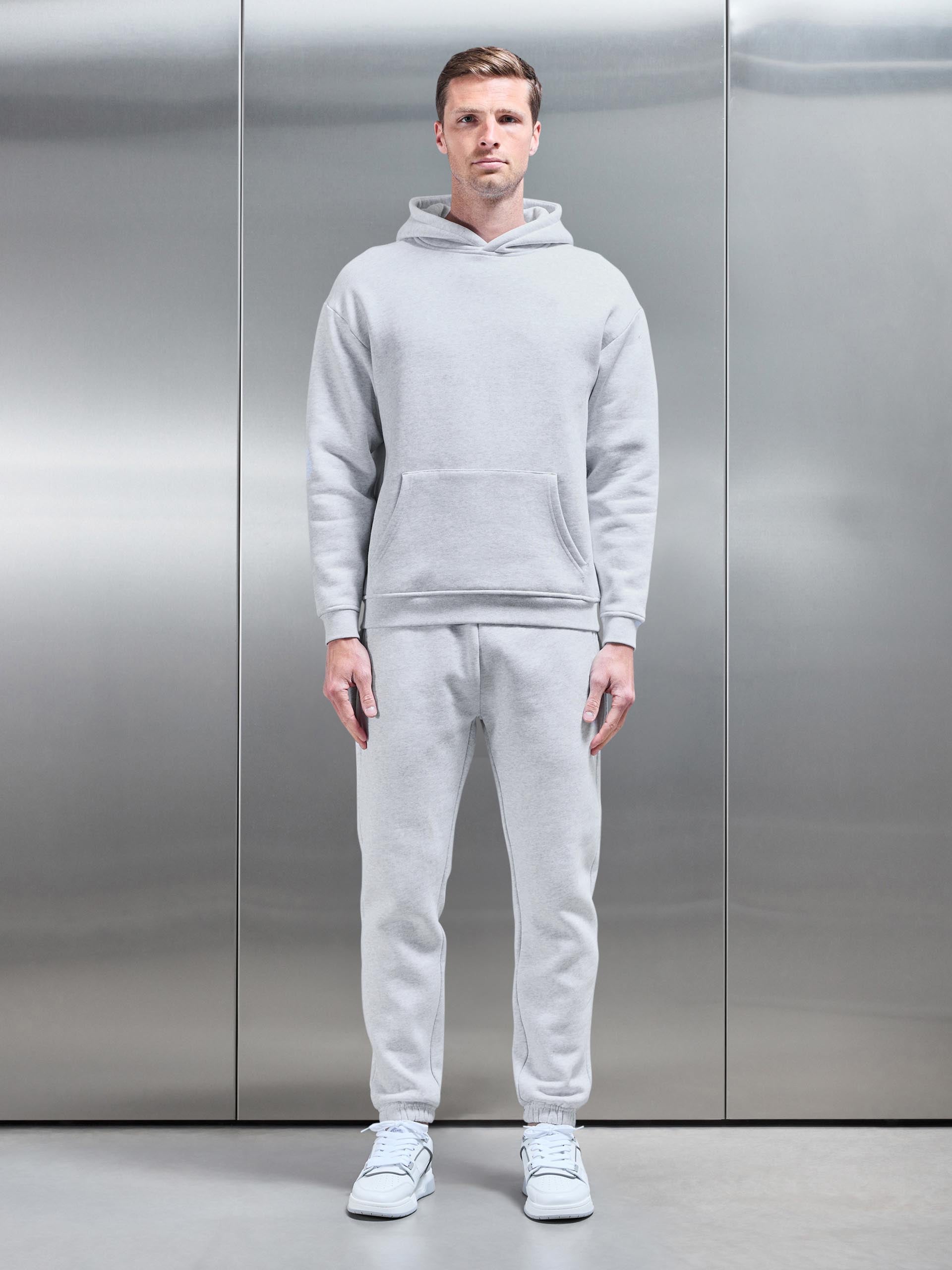 Relaxed Cuffed Jogger in Marl Grey