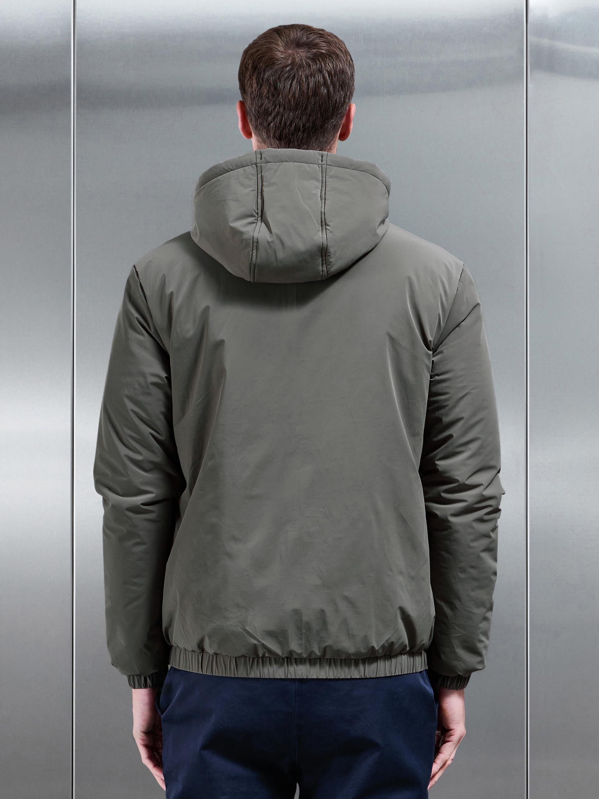 Shell Padded Windbreaker in Olive