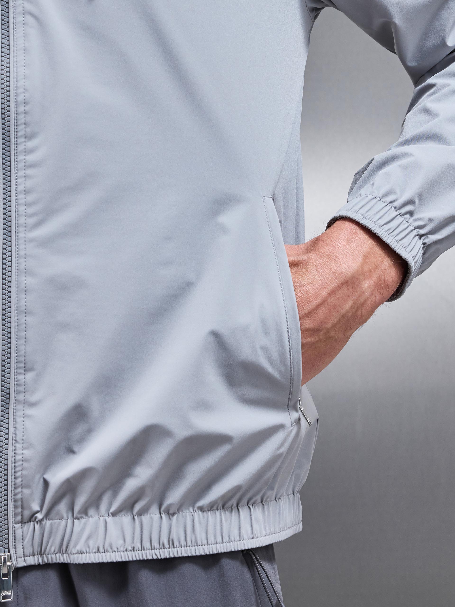 Shell Windbreaker in Mid Grey