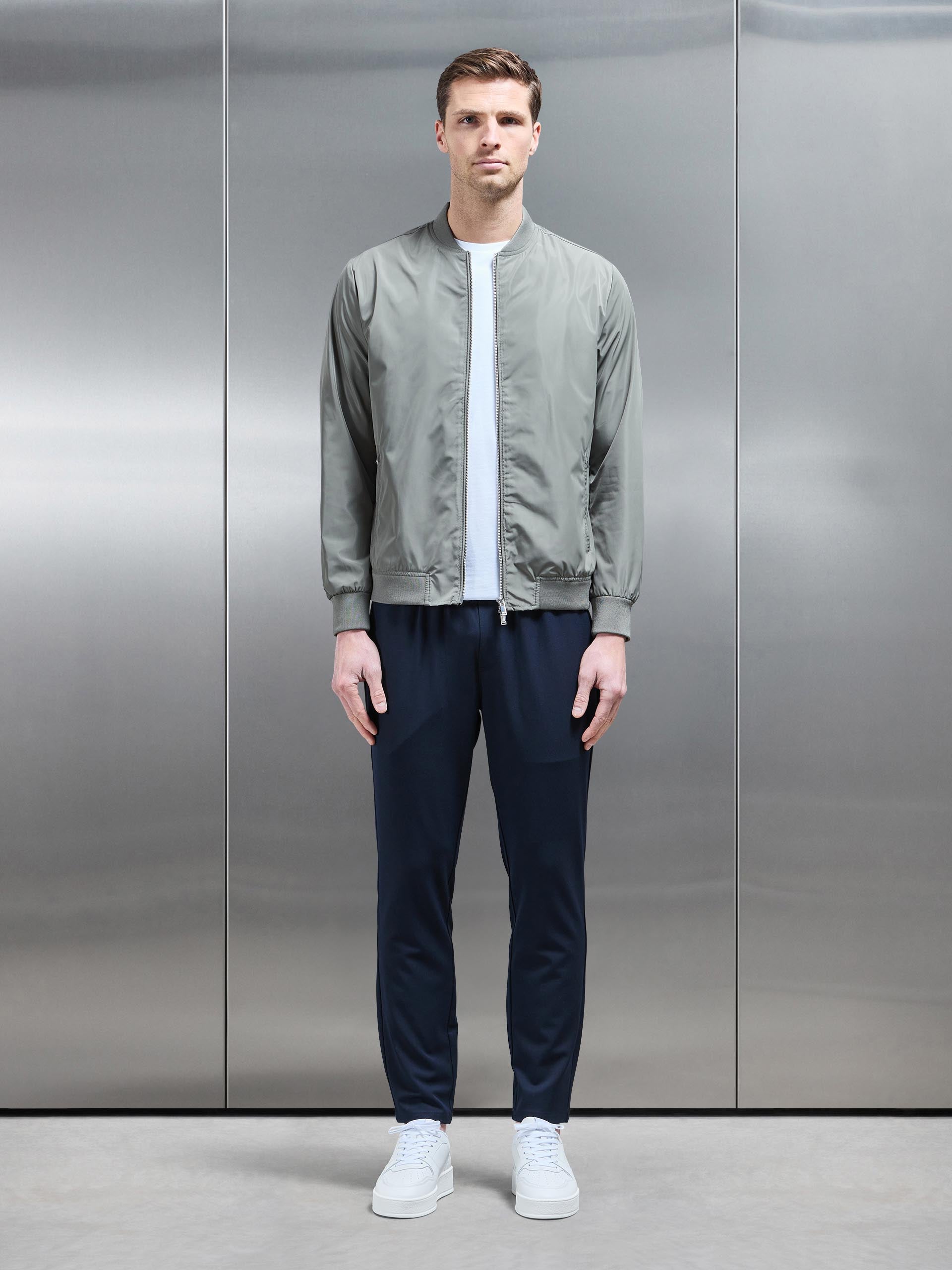 Shell Bomber Jacket in Olive