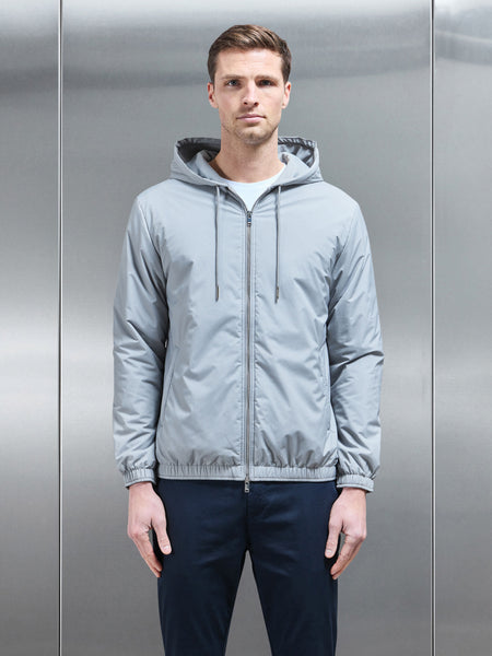 Shell Padded Windbreaker in Mid Grey