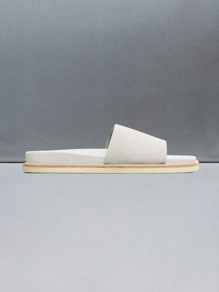 Suede Slides in Stone