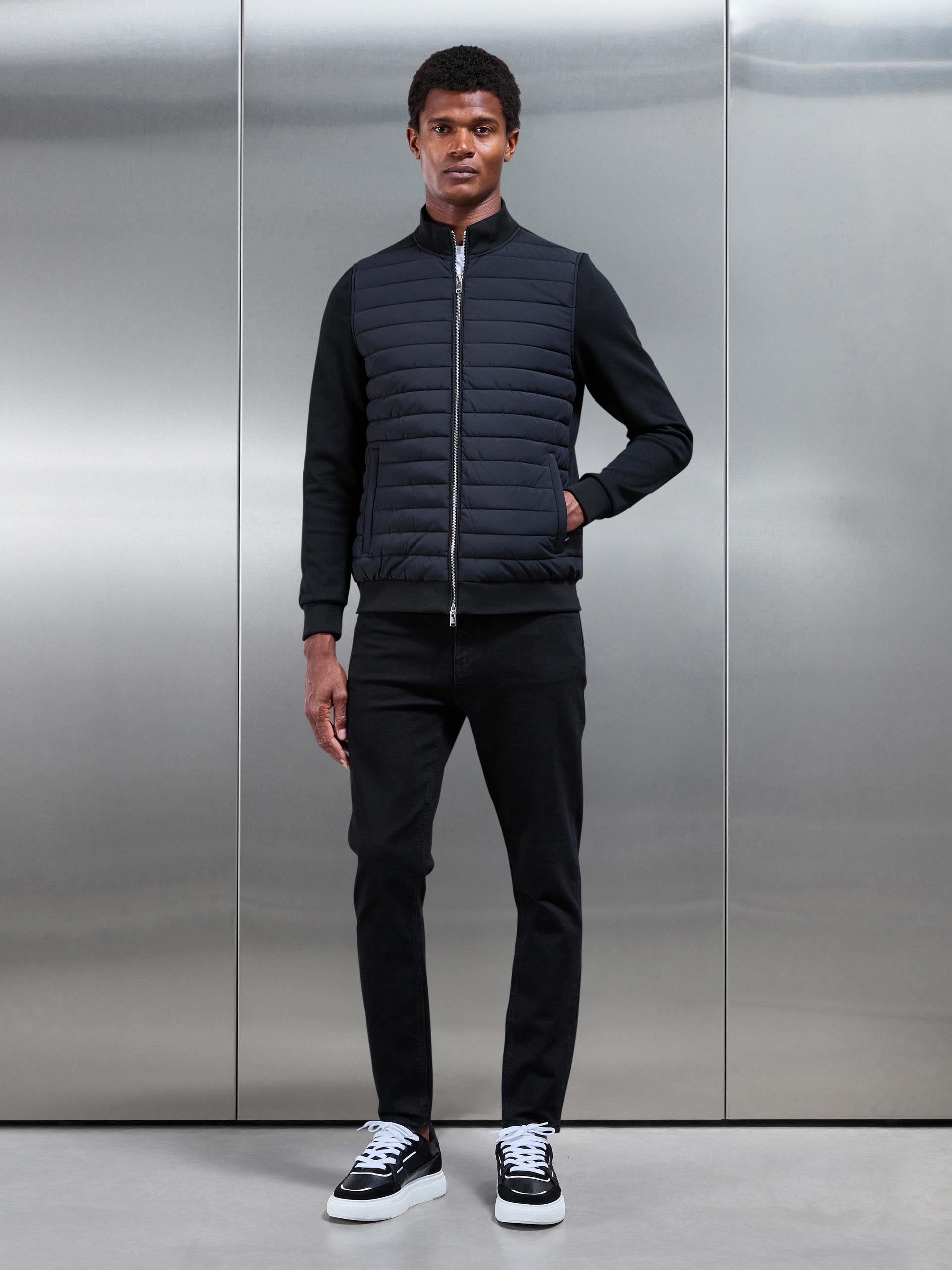 Slim Denim Jeans in Solid Black