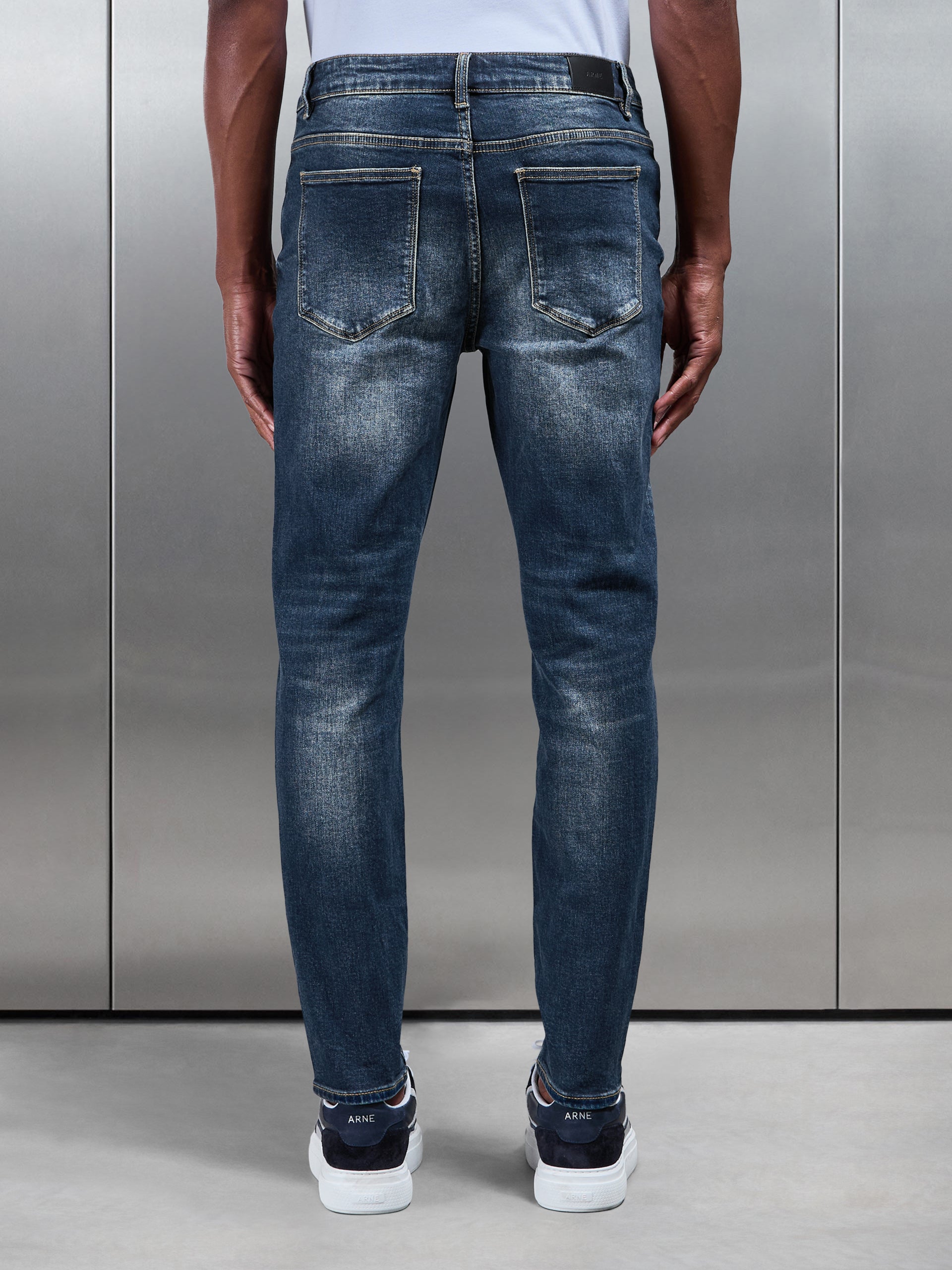 Slim Fit Denim Jeans in Vintage Blue