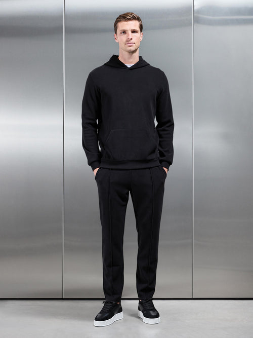 Slim Fit Knitted Jogger in Black