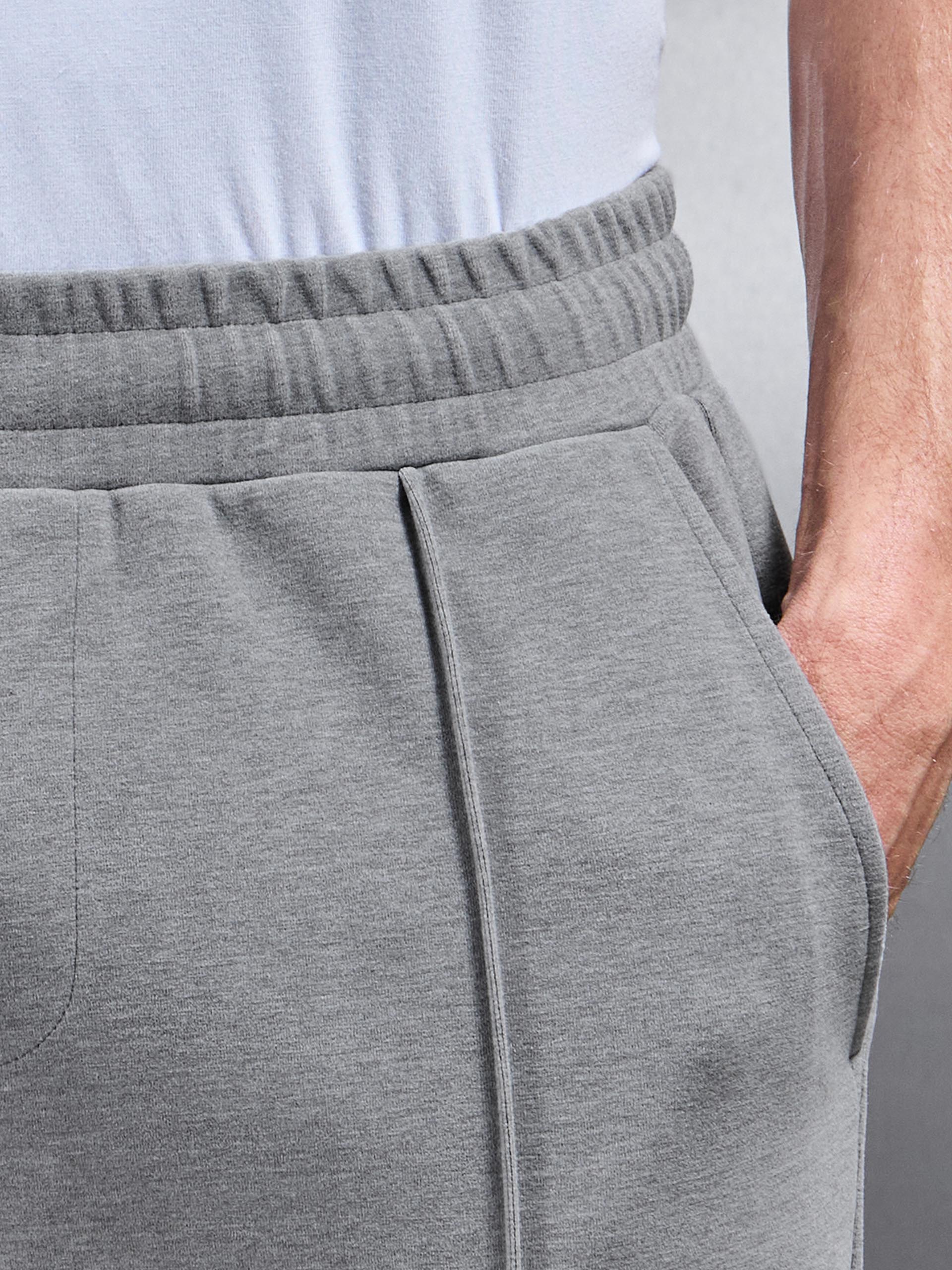 Slim Fit Knitted Jogger in Marl Grey