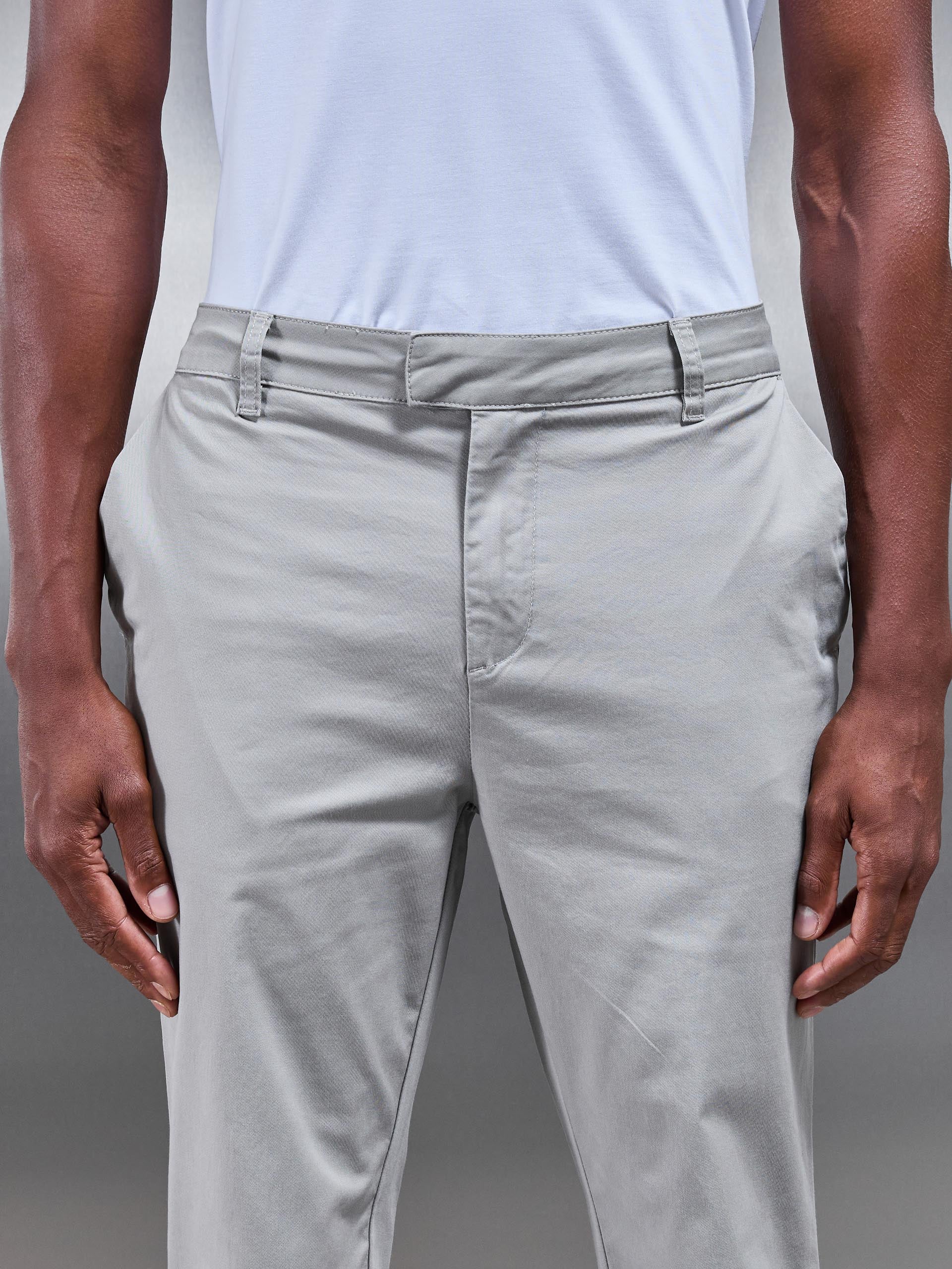 Slim Fit Tailored Chino Trouser in Stone