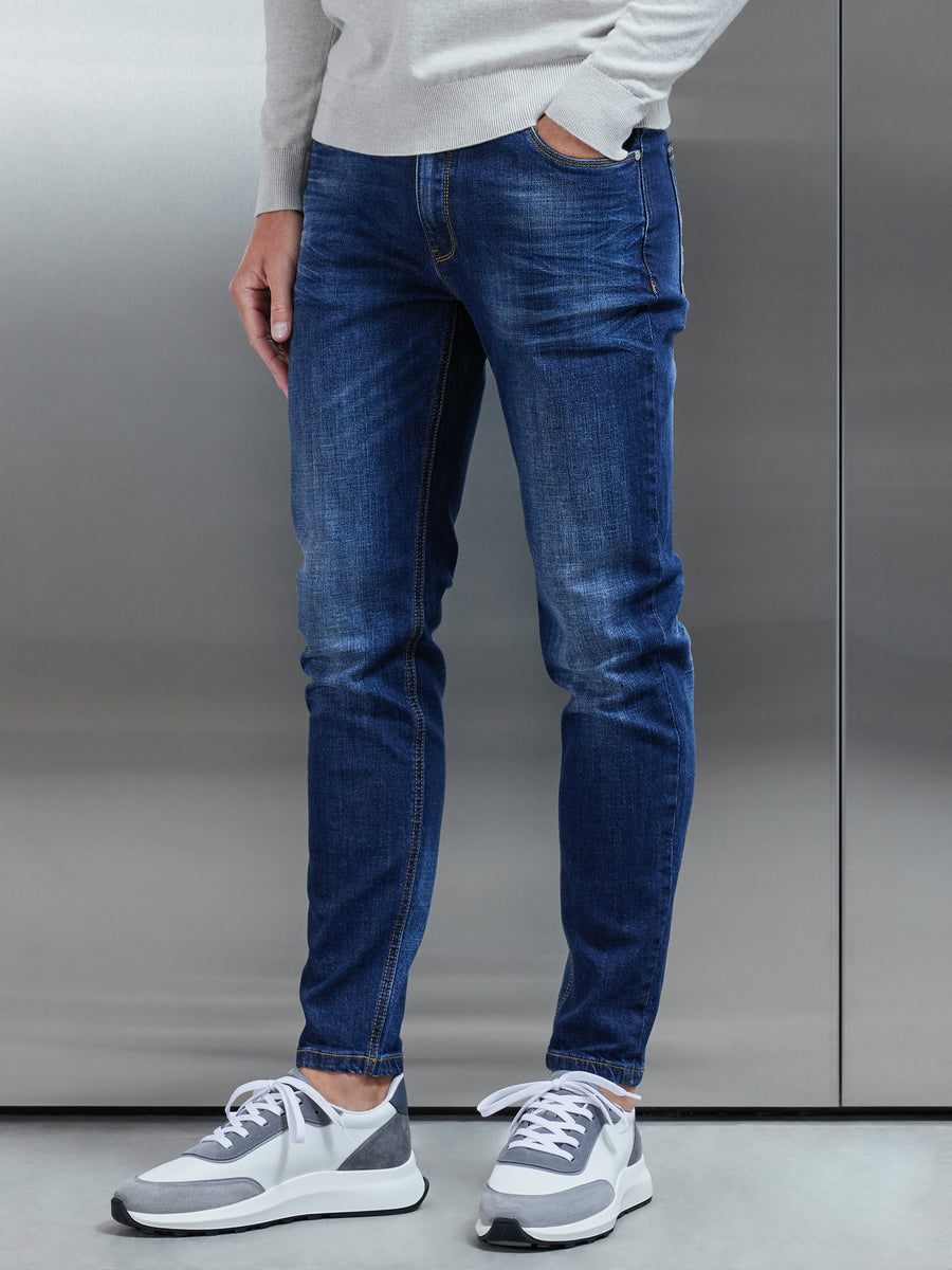 Slim Fit Denim Jeans in Dark Blue ARNE