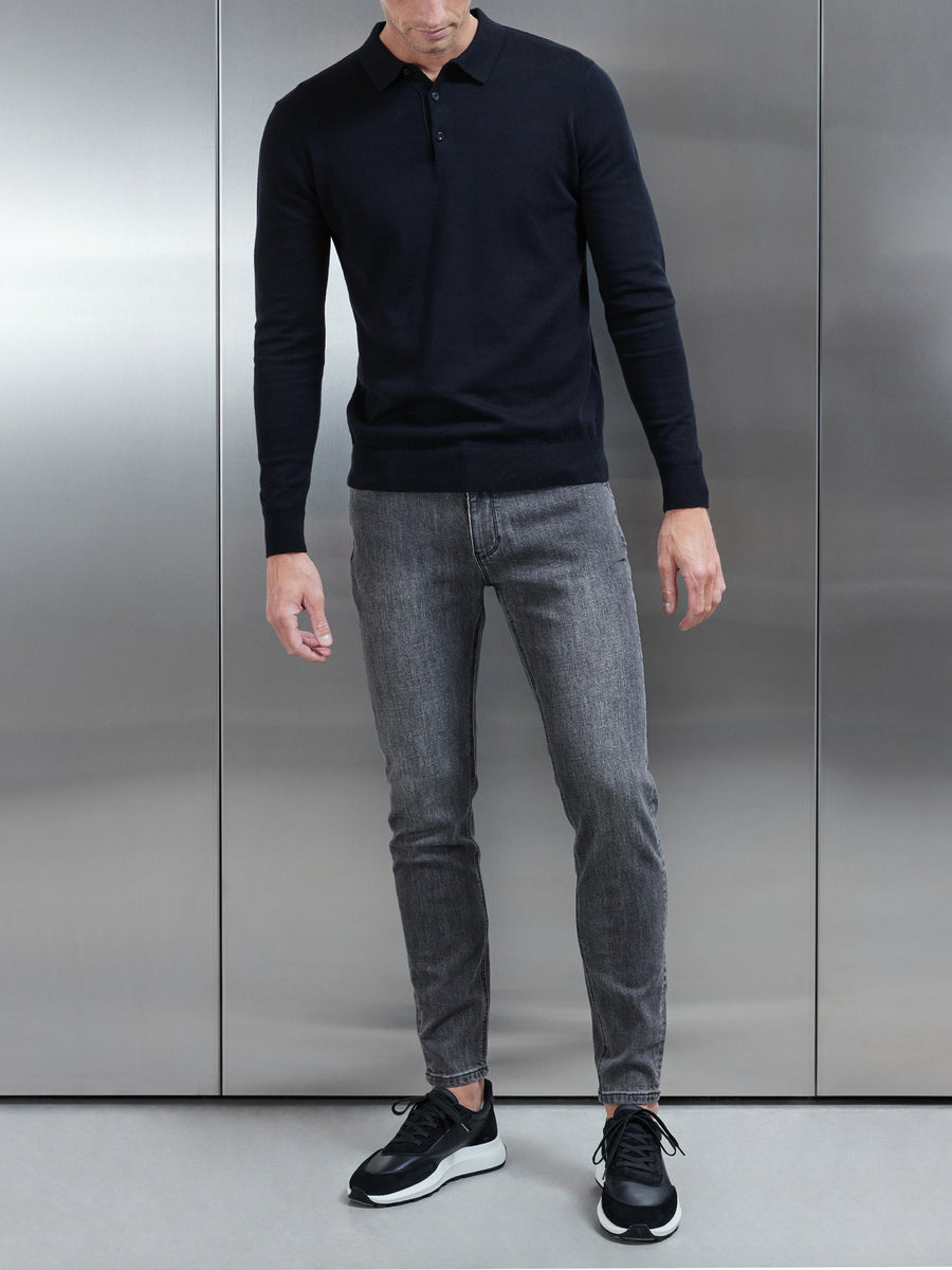Acht Gray Washed Cotton Corduroy Slim Fit Men Jeans main image 1