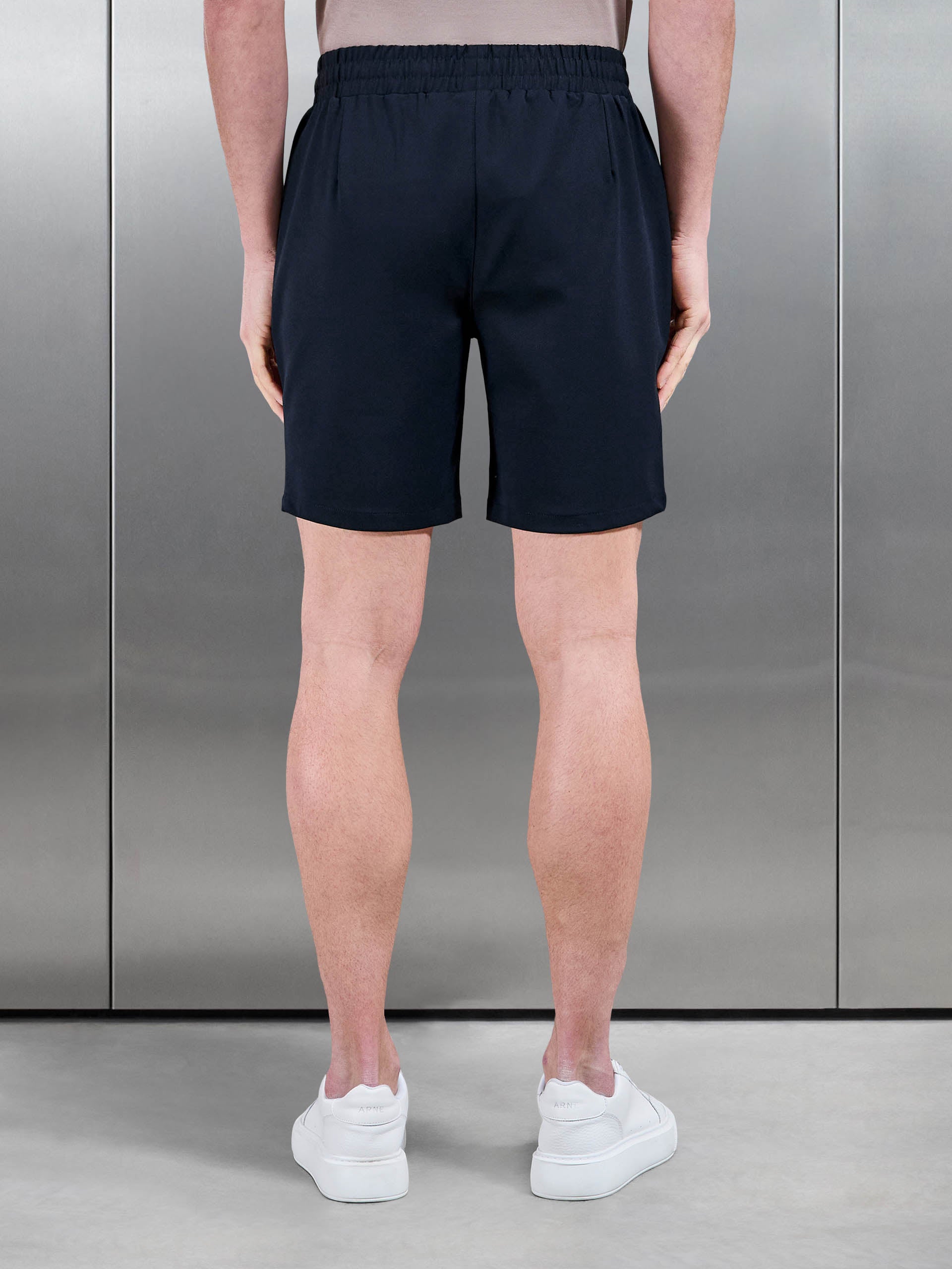 Smart Drawstring Tailored Short in Navy