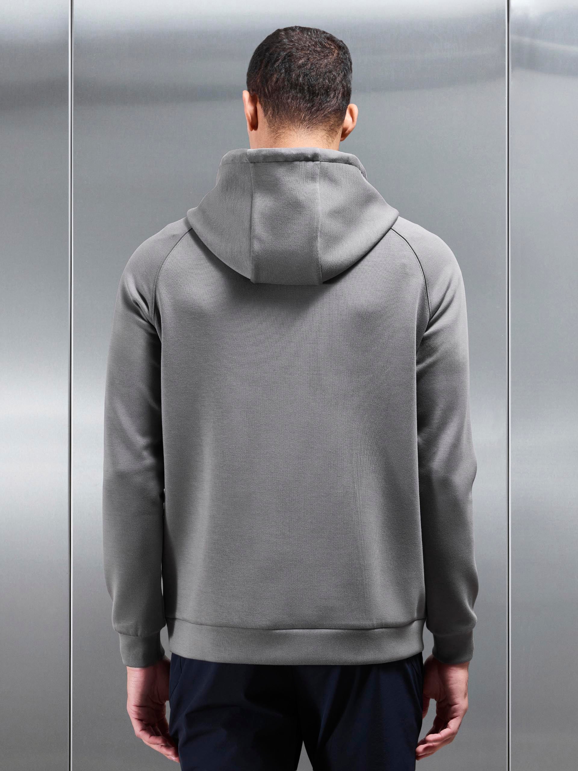Soft Interlock Active Hoodie in Grey