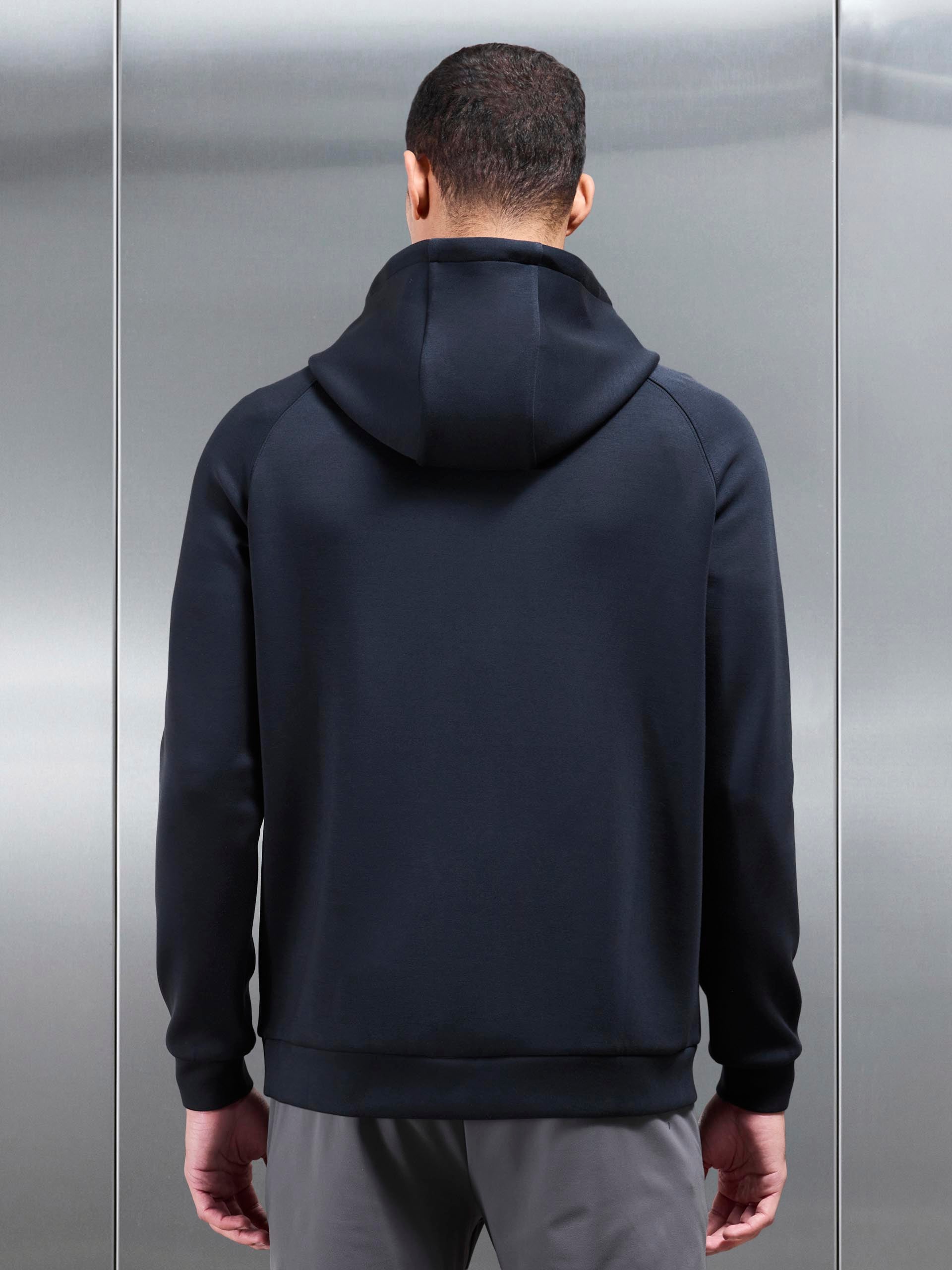 Soft Interlock Active Hoodie in Navy
