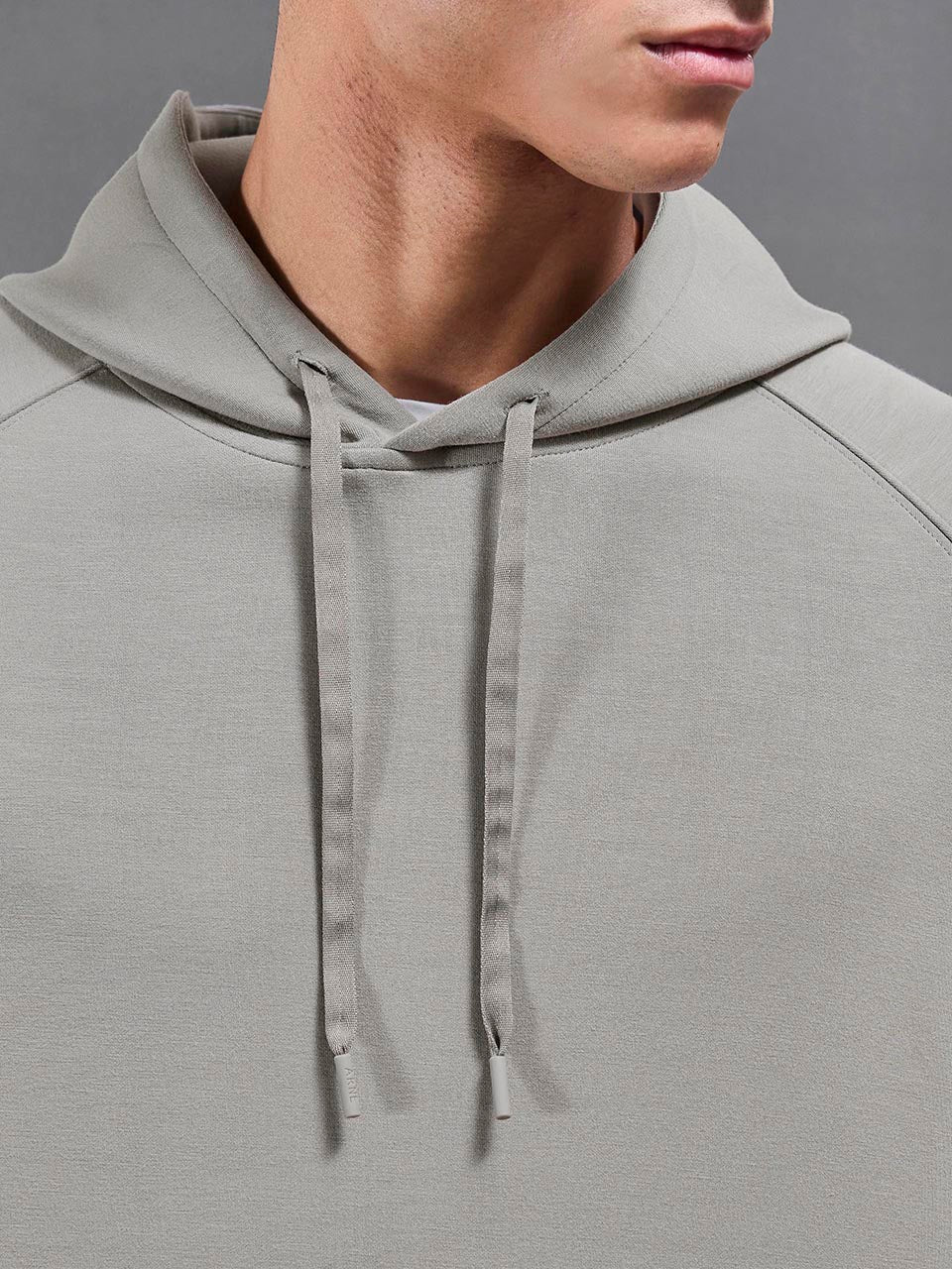 Soft Interlock Active Hoodie in Stone